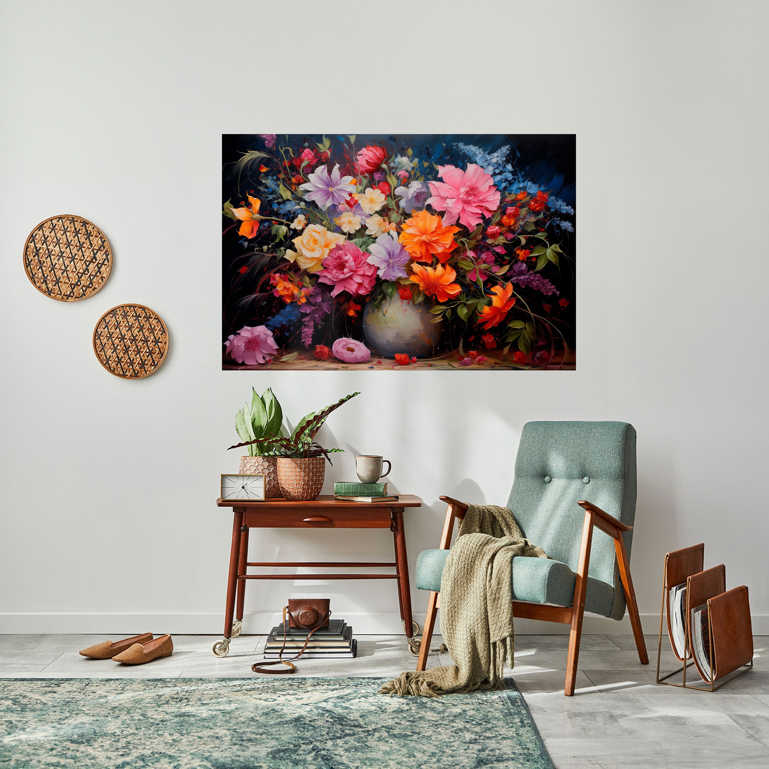 EUPHORIC BOUQUET Οριζόντια αφίσα με ξεφλούδισμα και κολλήματα