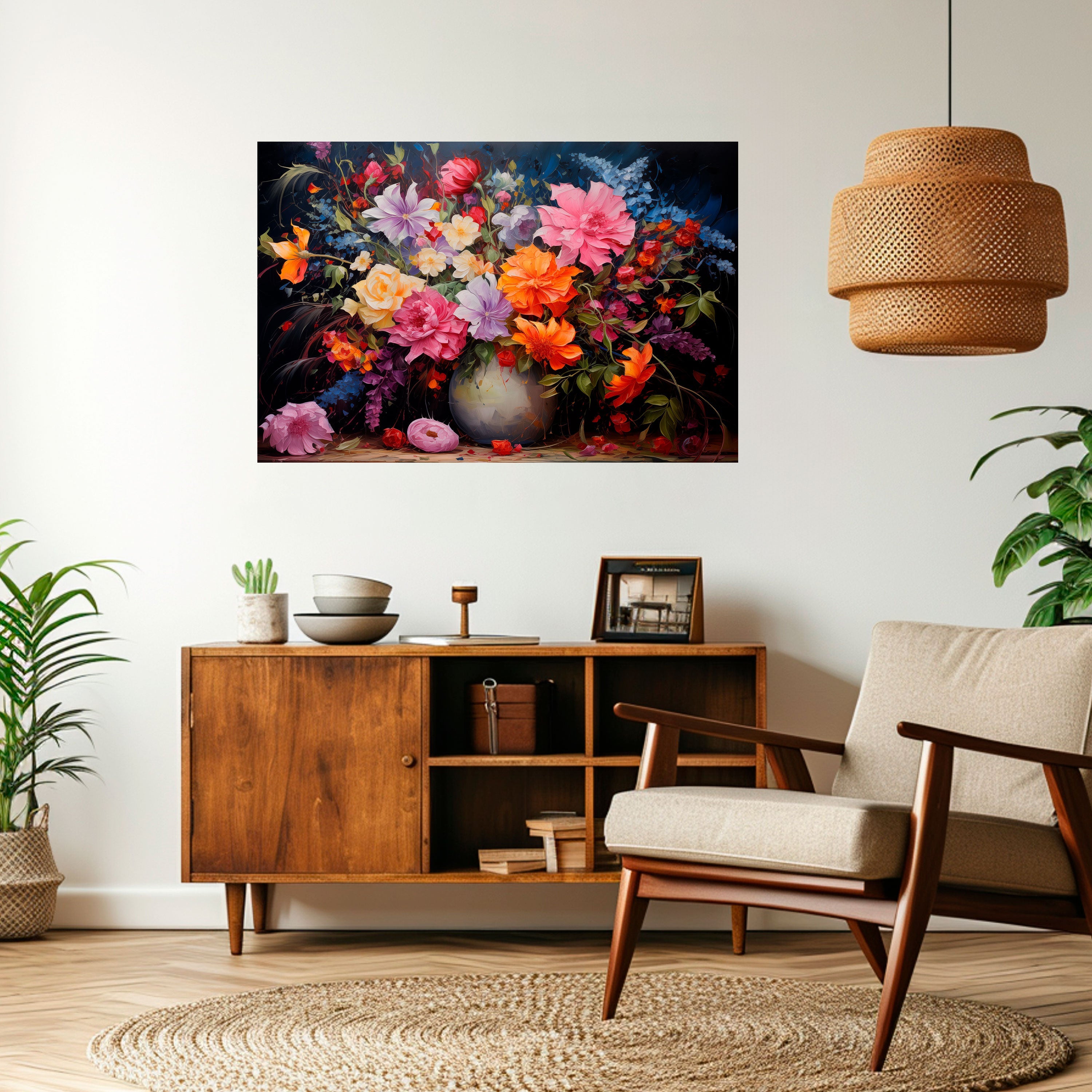 EUPHORIC BOUQUET Οριζόντια αφίσα με ξεφλούδισμα και κολλήματα