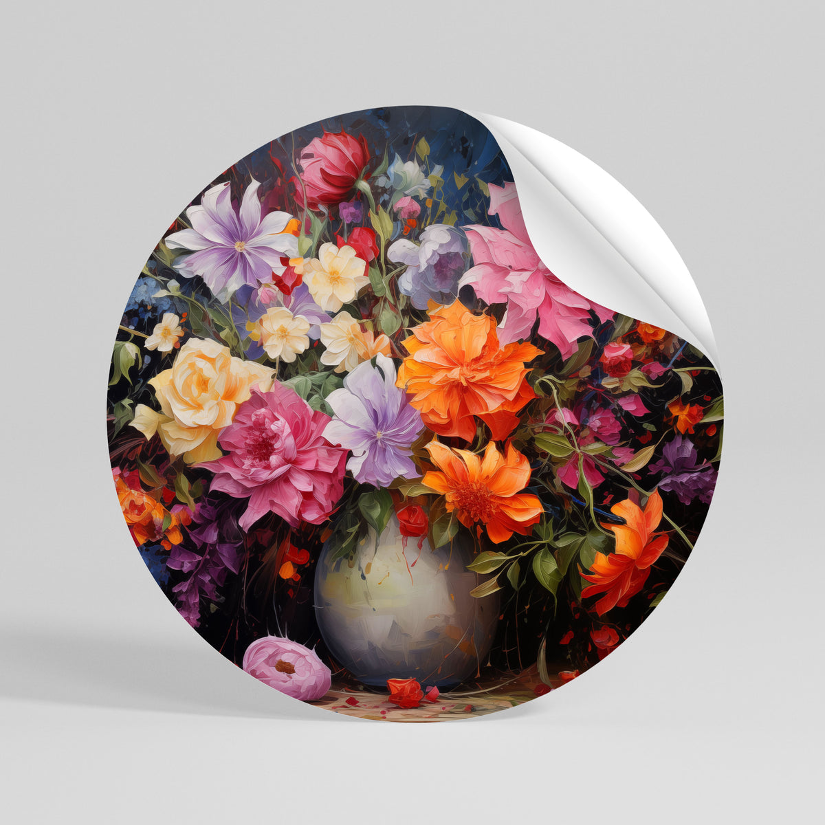 EUPHORIC BOUQUET Αυτοκόλλητη Αφίσα στρογγυλή