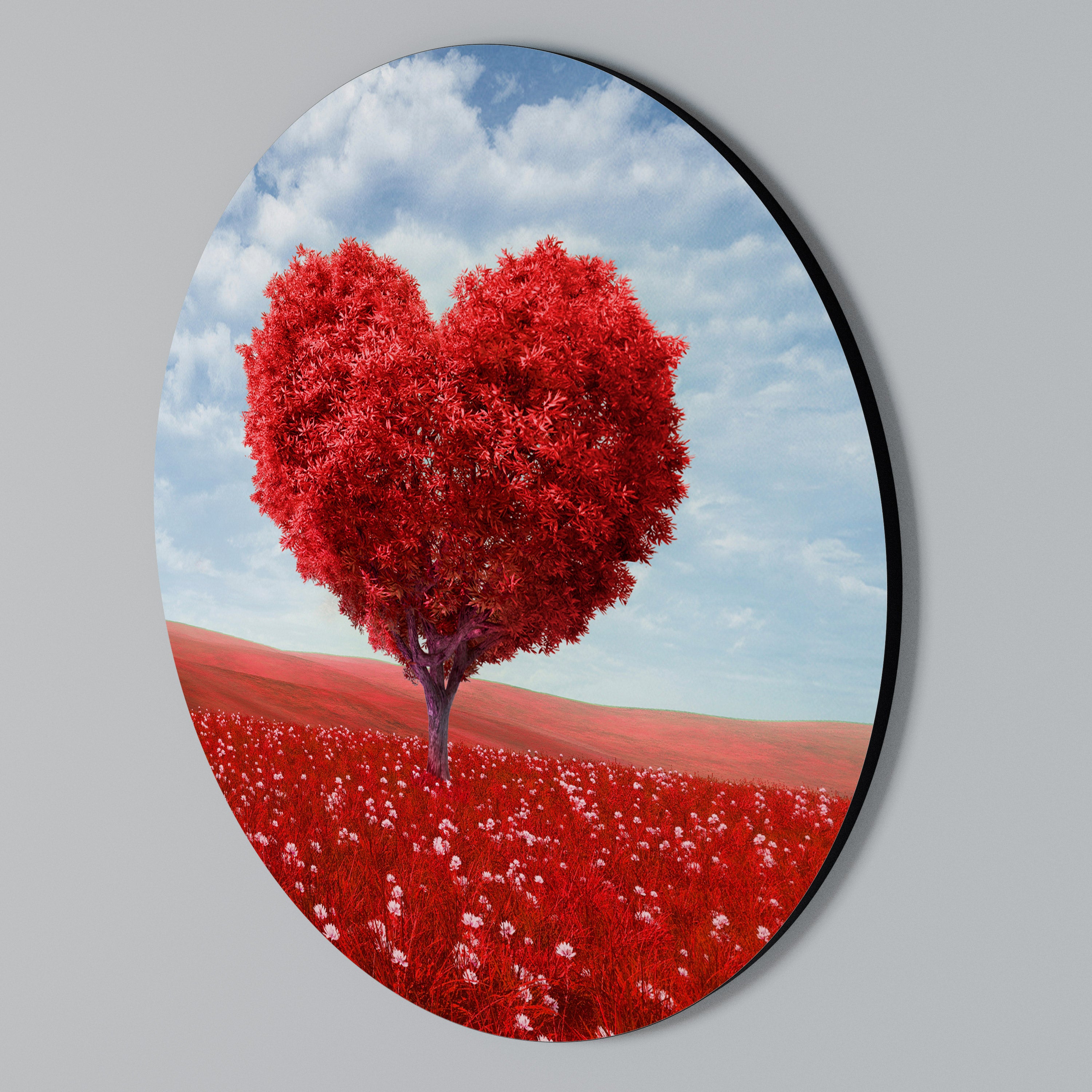 LOVE’S EMBRACE Στρογγυλός πίνακας ζωγραφικής