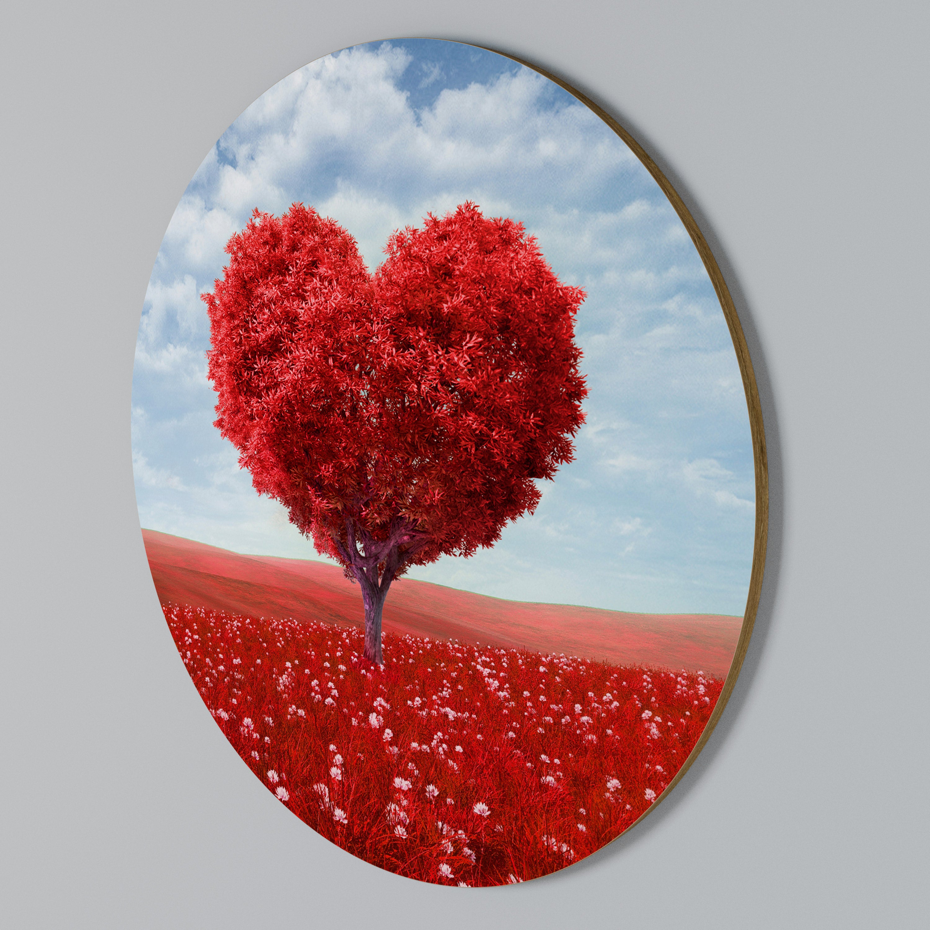 LOVE’S EMBRACE Στρογγυλός πίνακας ζωγραφικής