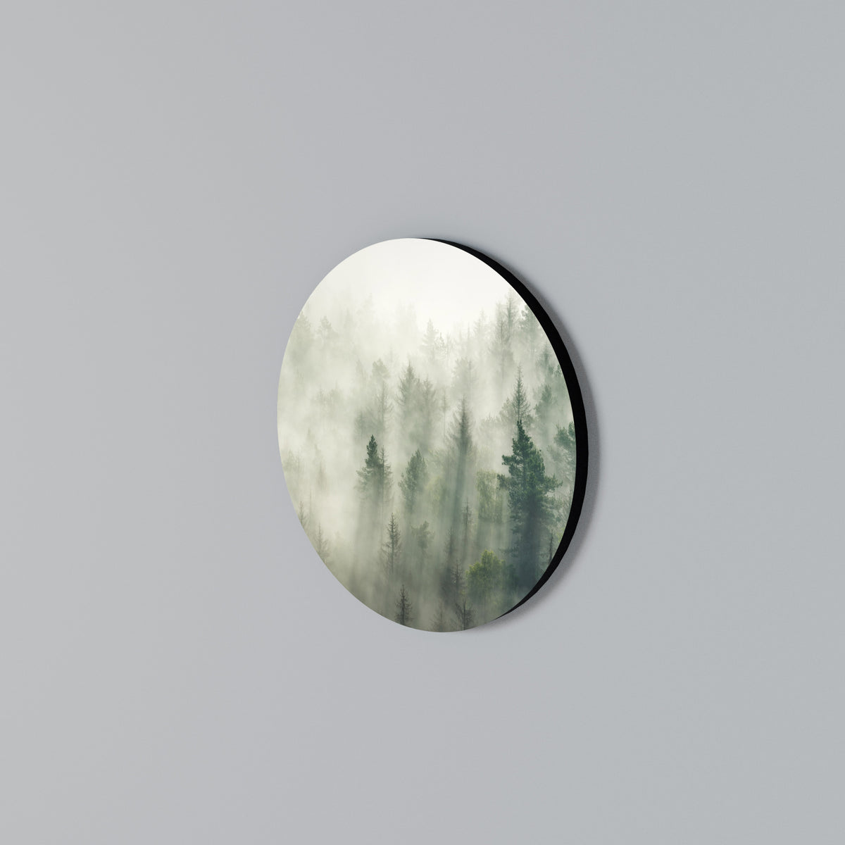MISTY FOREST Στρογγυλός πίνακας ζωγραφικής