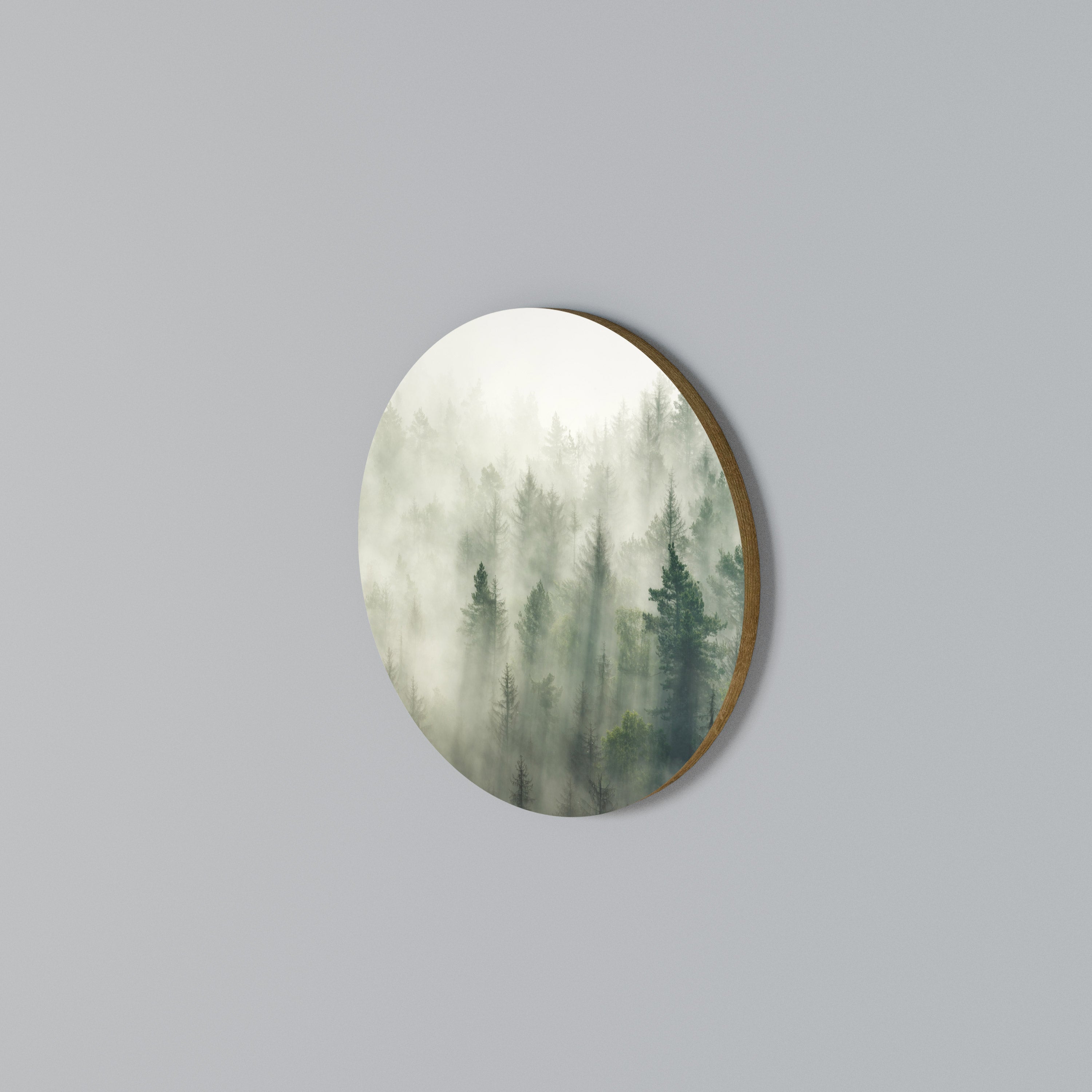 MISTY FOREST Round Wall Art