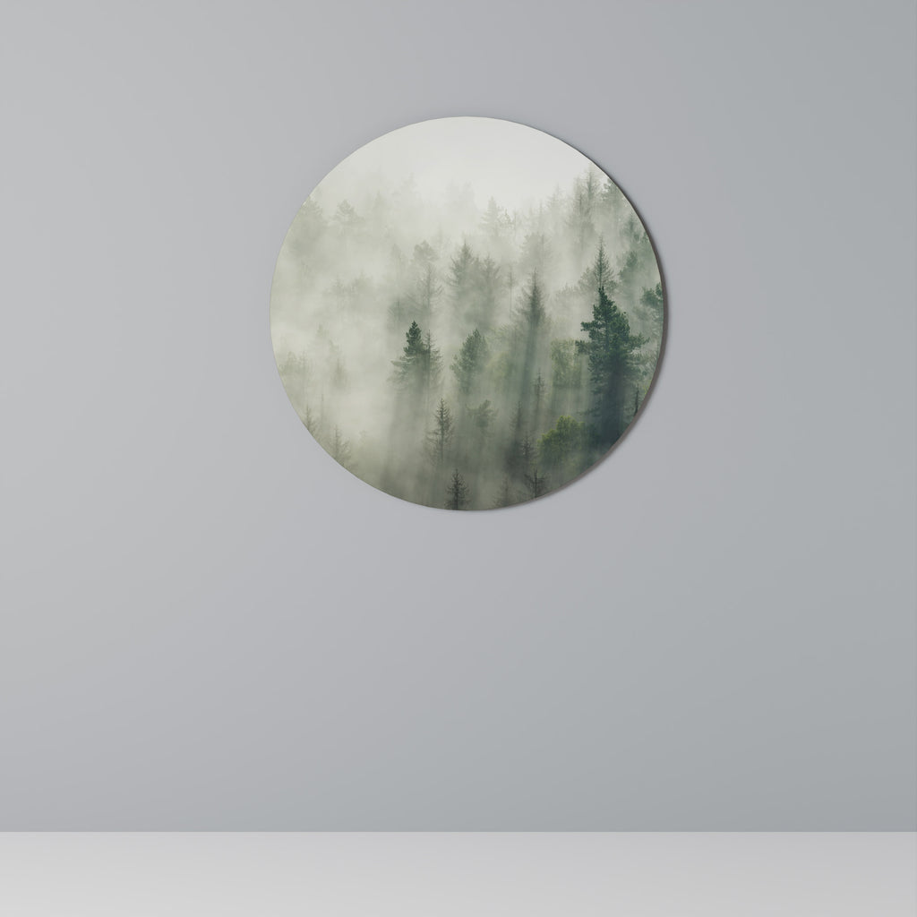 Στρογγυλή Τέχνη Τοίχου MISTY FOREST