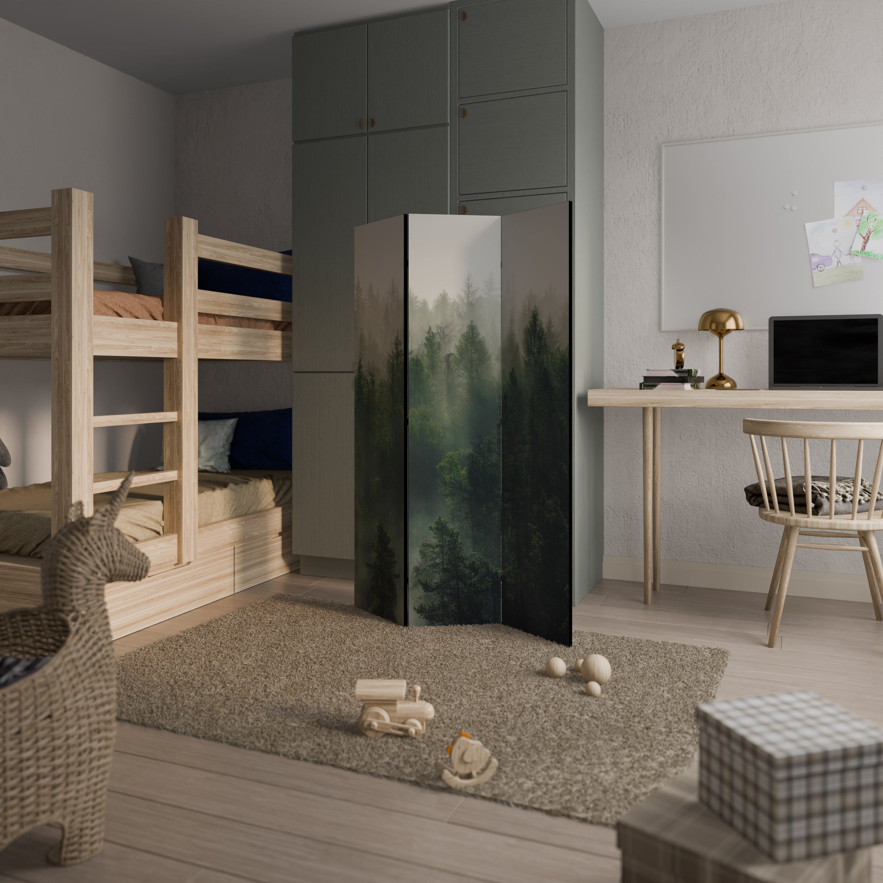 MISTY FOREST 3-Panel Room Divider