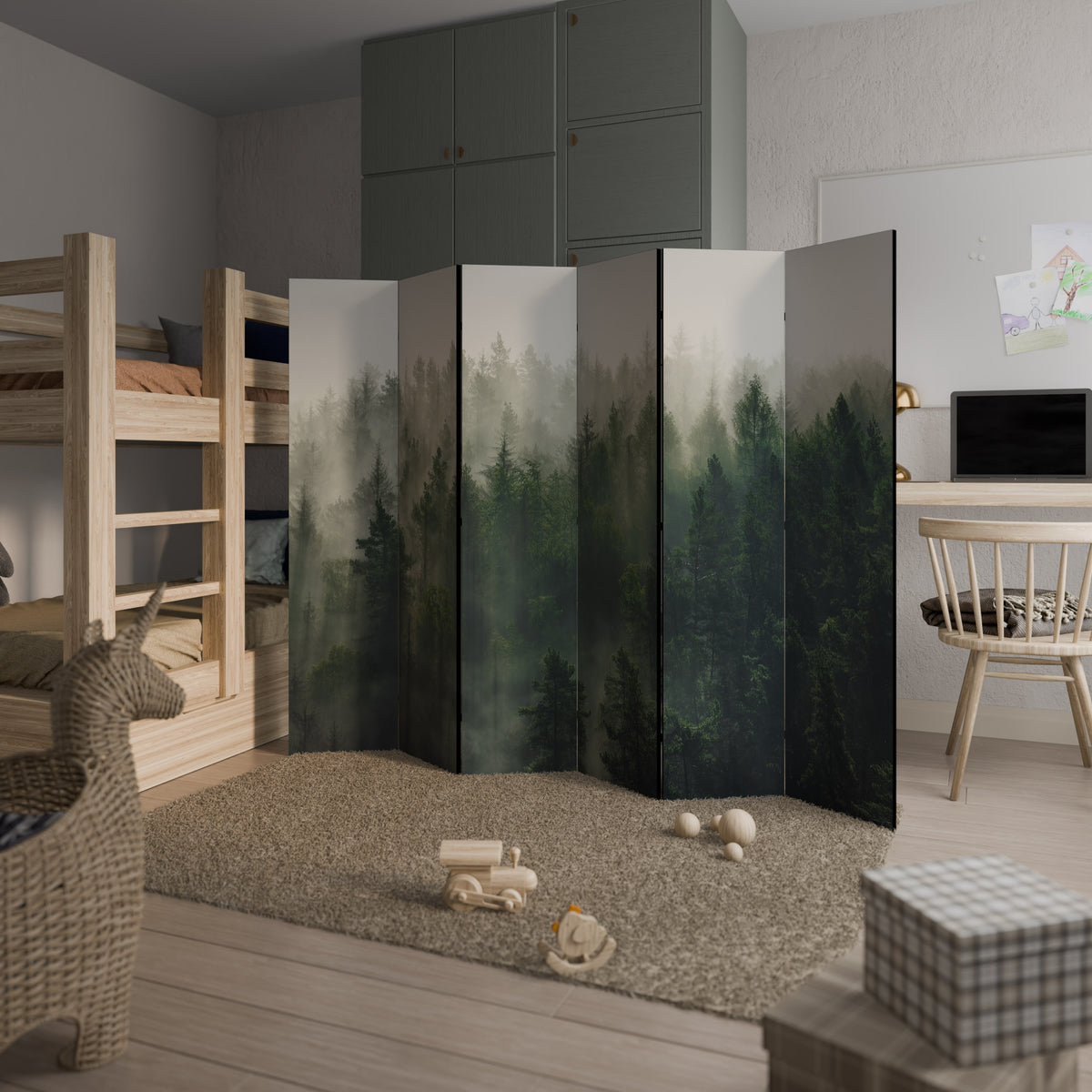 MISTY FOREST 6-Panel Room Divider