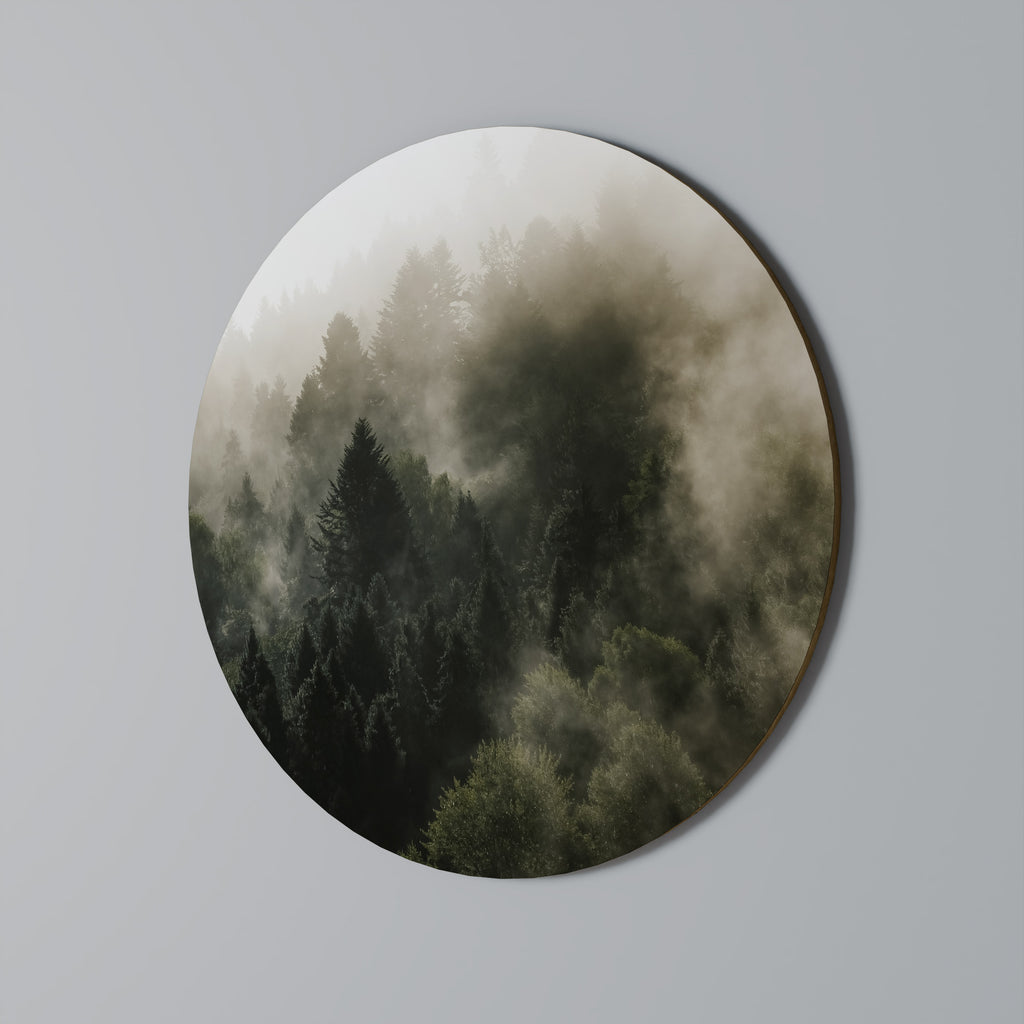Στρογγυλή Τέχνη Τοίχου MISTY HIGHLANDS