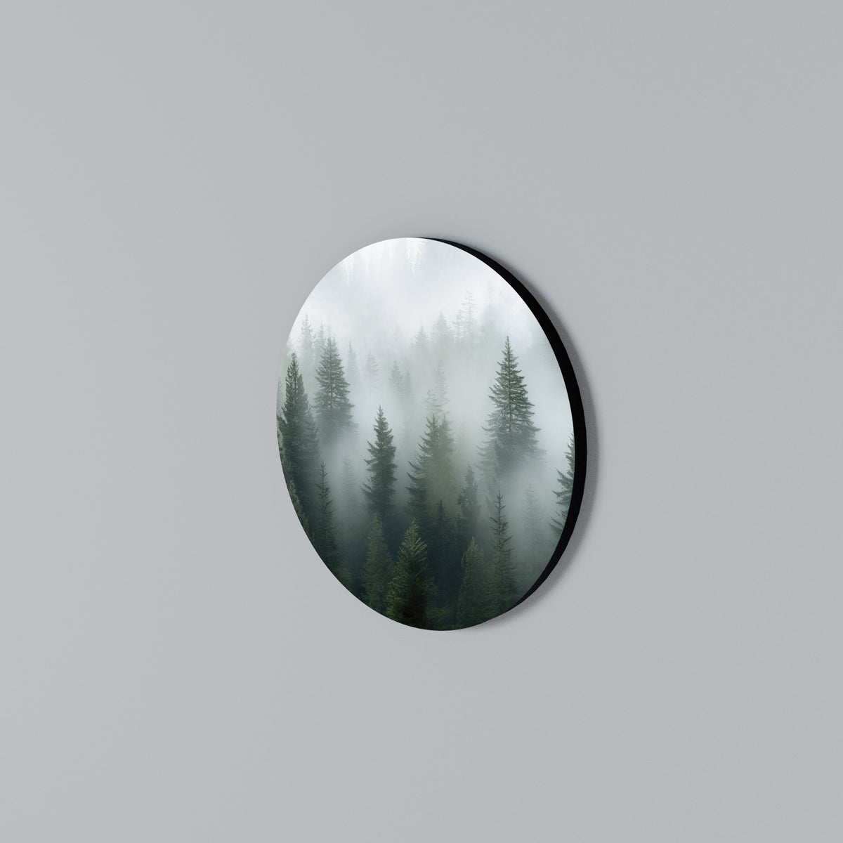 FOGGY CREST Round Wall Art