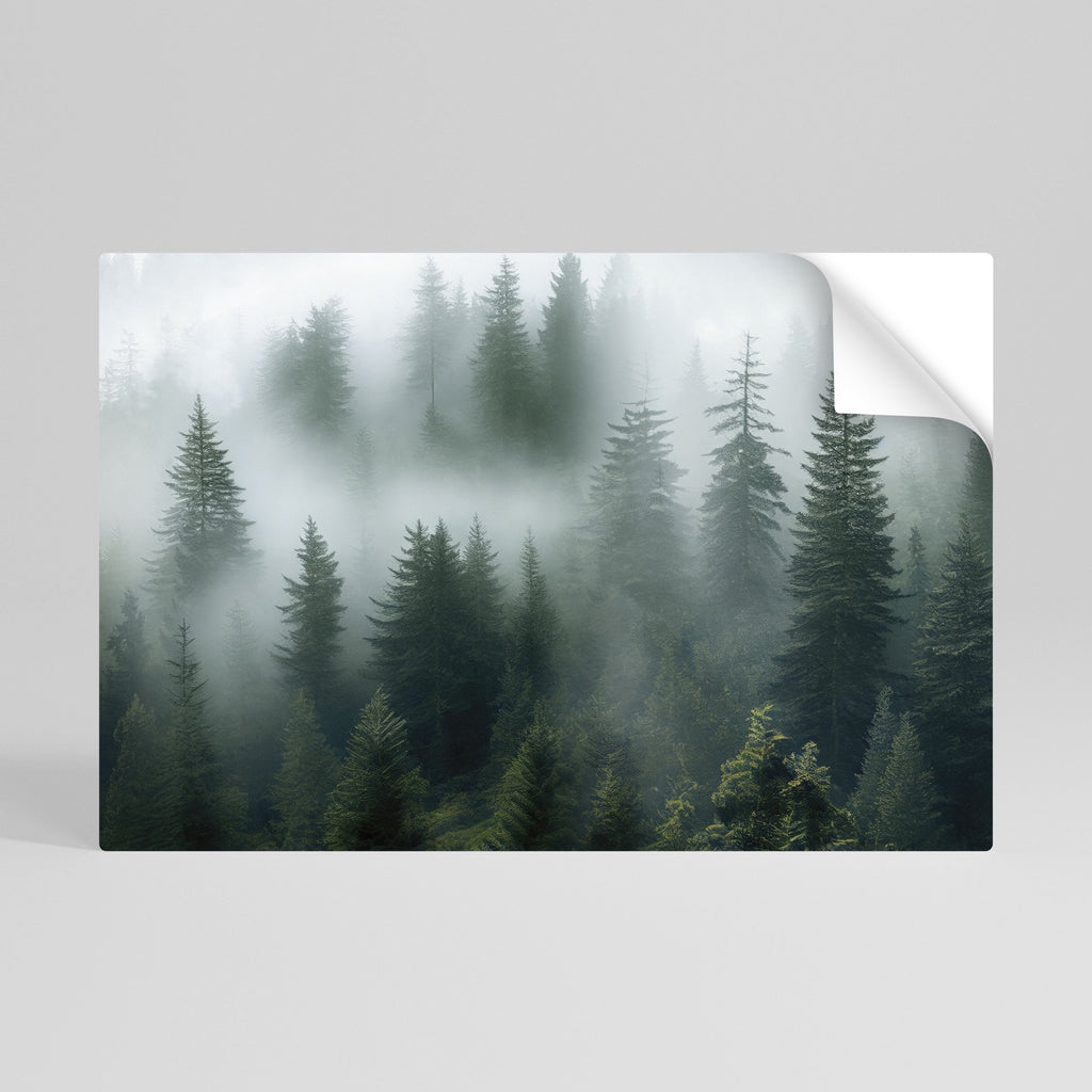 Οριζόντια αφίσα FOGGY CREST με ξεφλουδισμένο και κολλημένο σχέδιο
