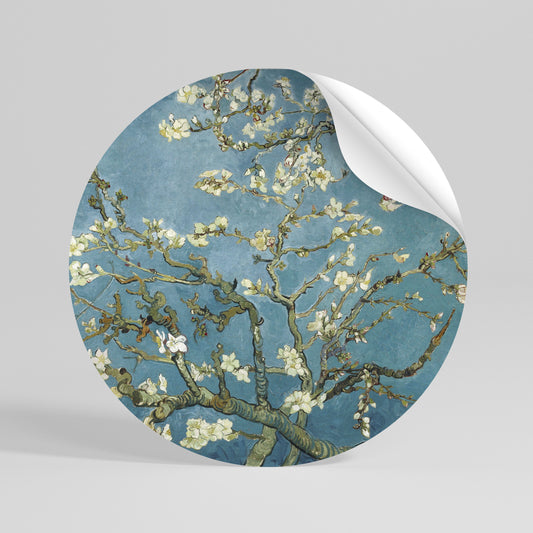ALMOND BLOSSOM Αυτοκόλλητη Αφίσα στρογγυλή
