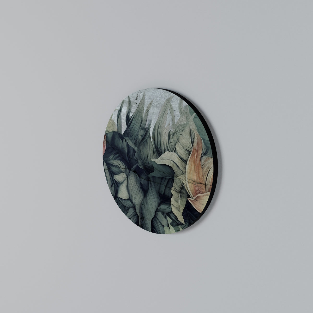 CRASHED LEAVES Round Wall Art