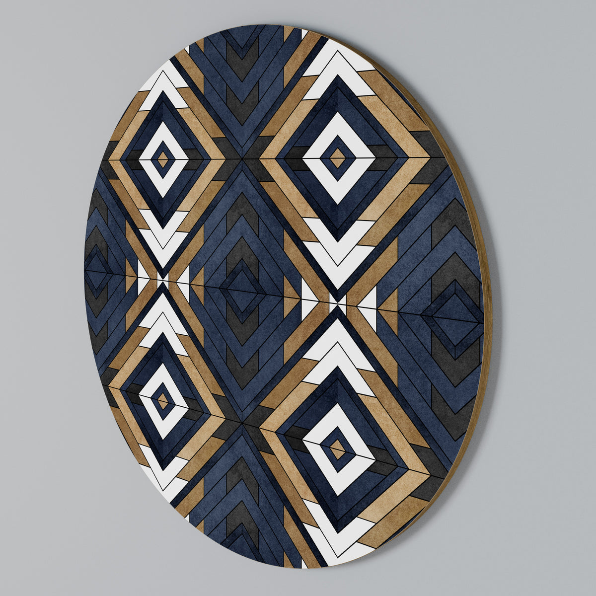 ARTFUL GEOMETRY Στρογγυλός πίνακας ζωγραφικής