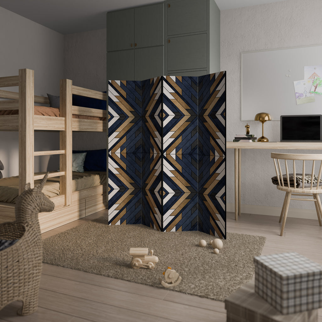 ARTFUL GEOMETRY 4-Panel Room Divider