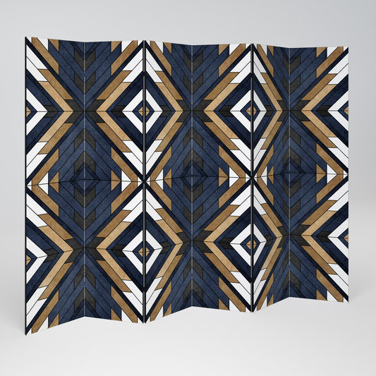 ARTFUL GEOMETRY 6-Panel Room Divider
