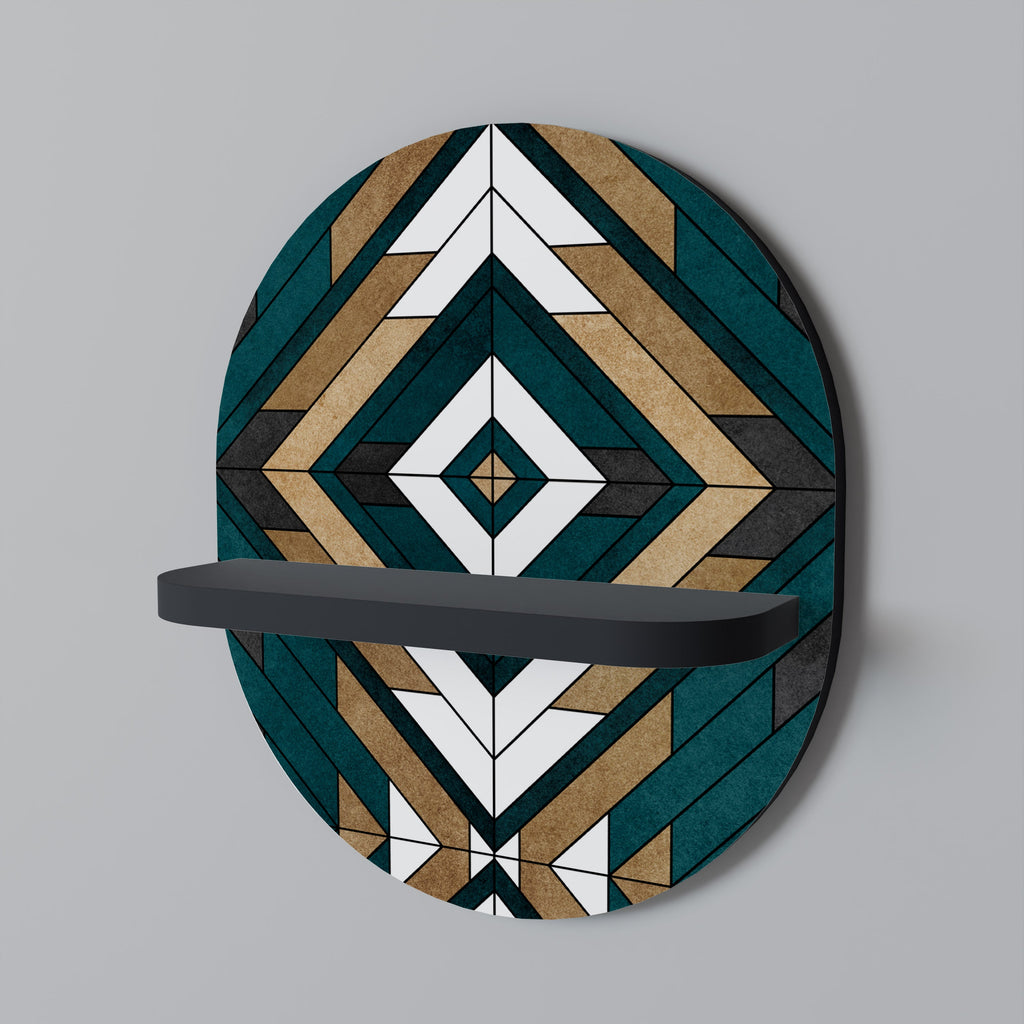 Οβάλ Ράφι Τέχνης ARTISTIC GEOMETRIA σε Μαύρο Φινίρισμα