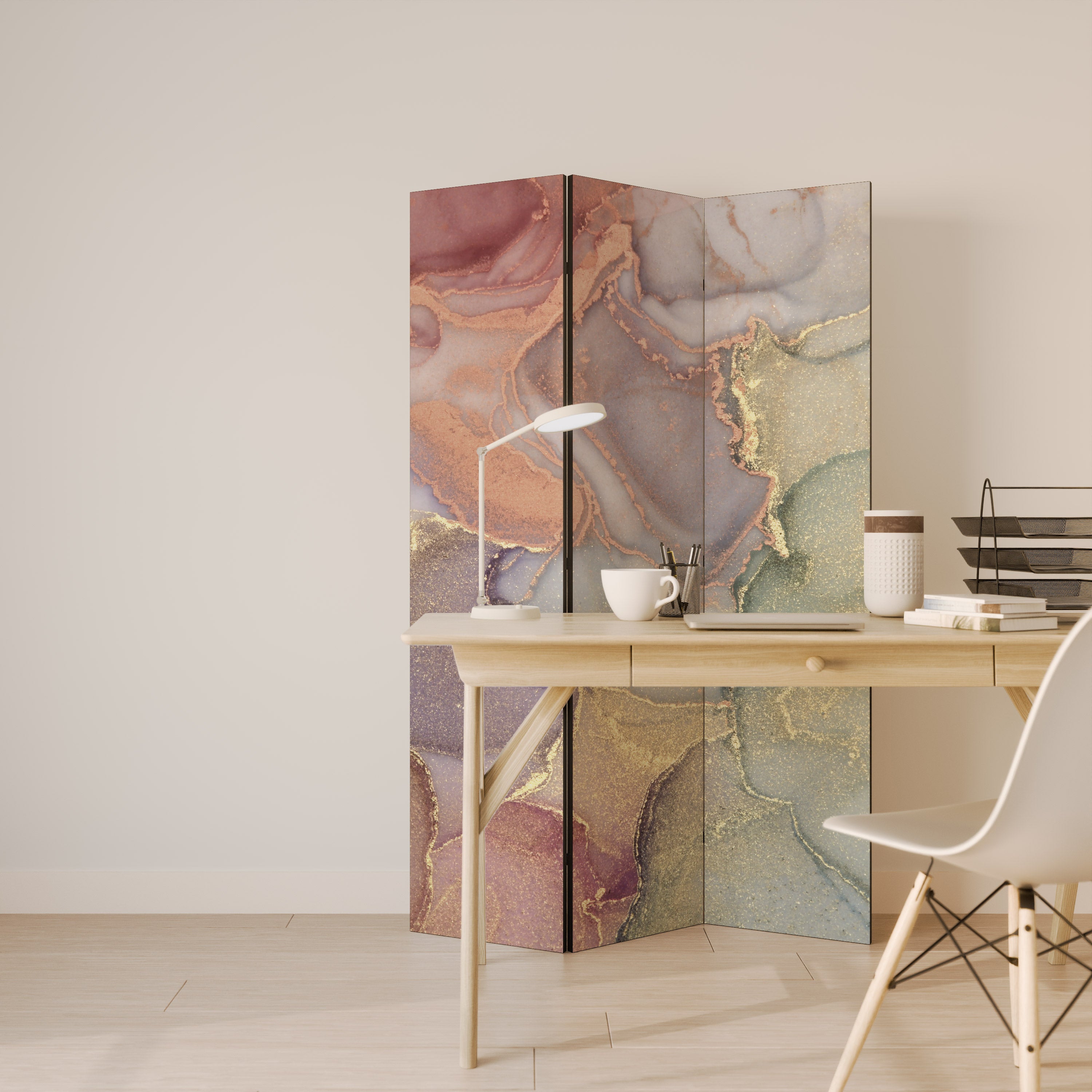 GOLDEN DREAMSCAPE RHYTHM 3-Panel Room Divider