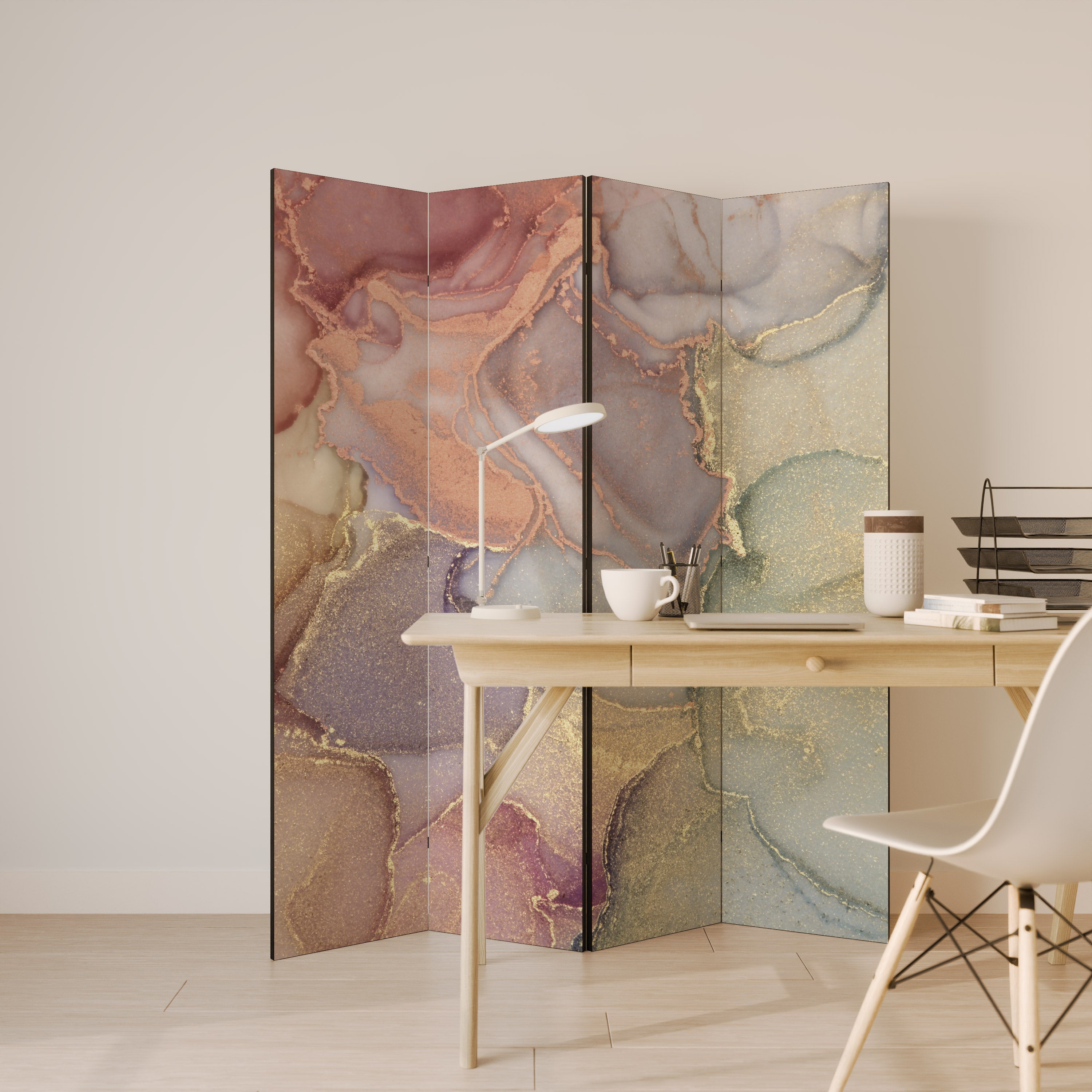 GOLDEN DREAMSCAPE RHYTHM 4-Panel Room Divider