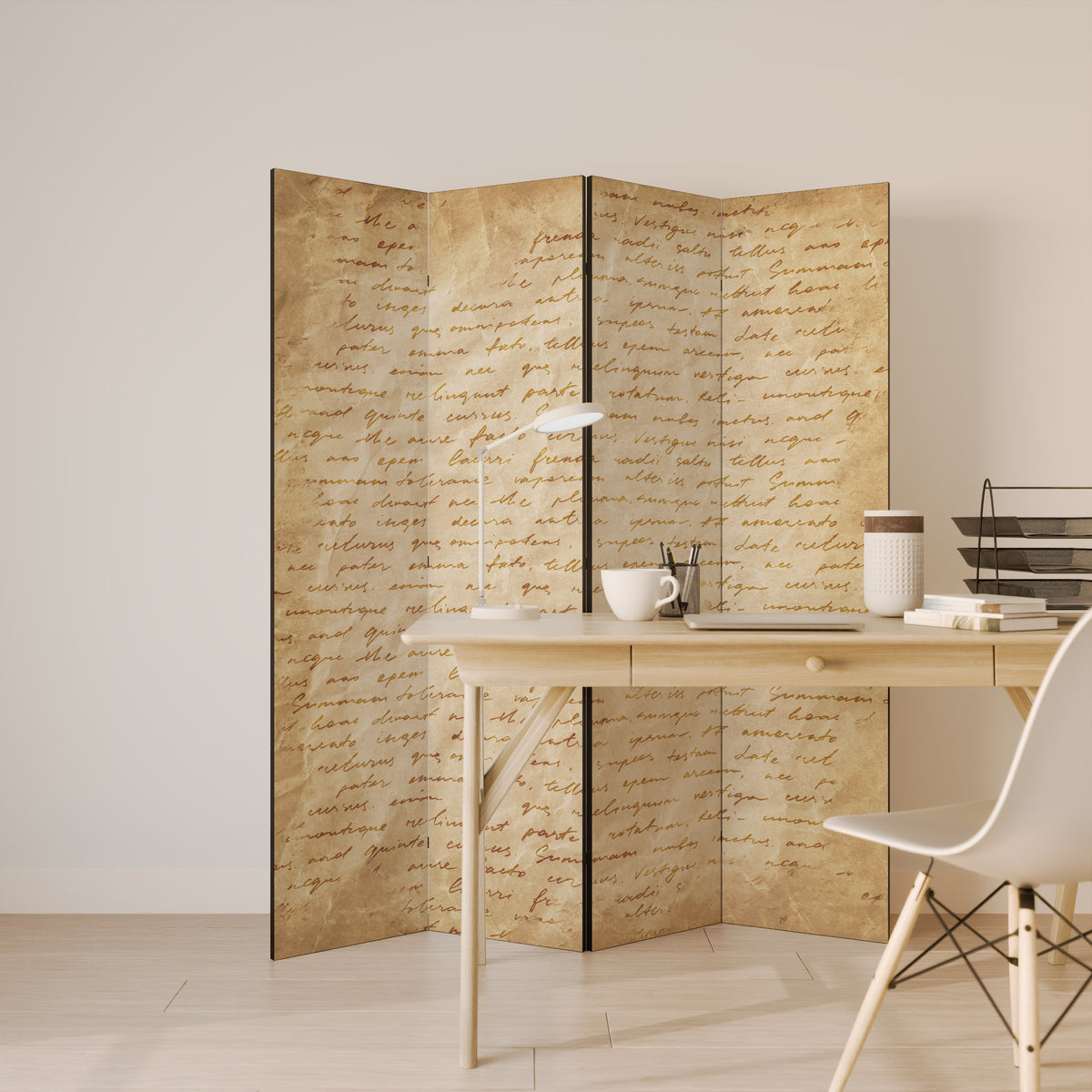 PAGES OF MEMORY Παραβάν με 4 πάνελ