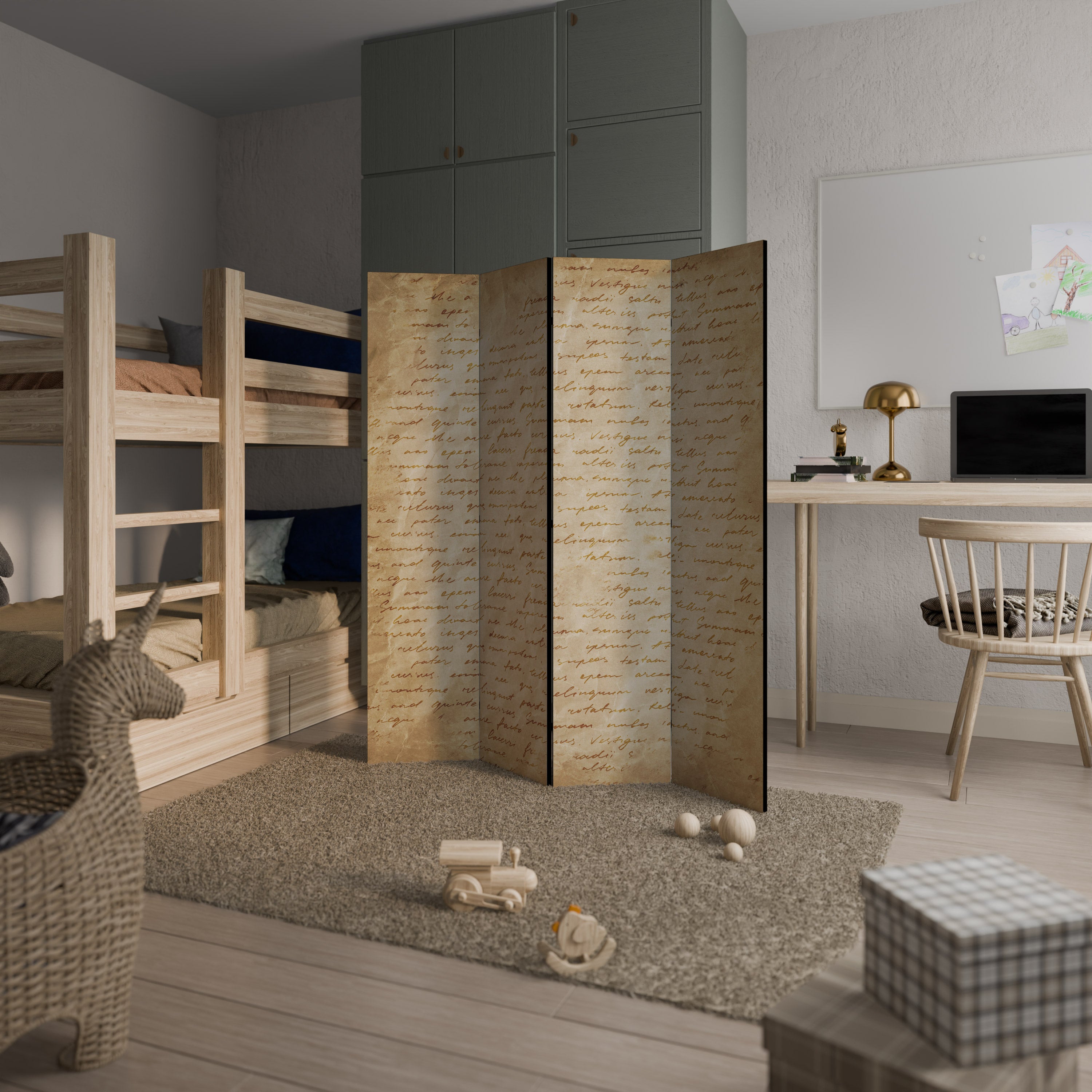 PAGES OF MEMORY 4-Panel Room Divider