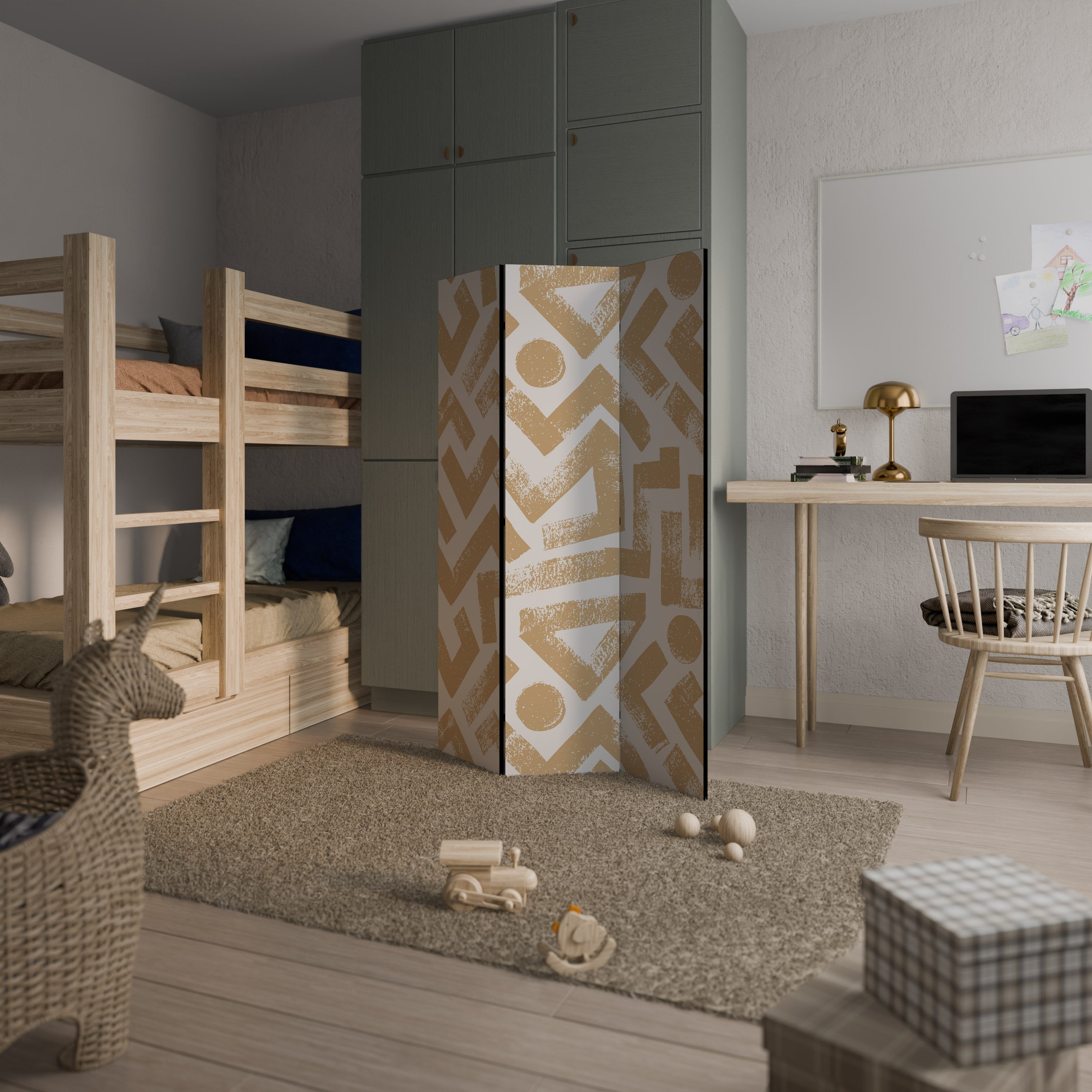 CLUSTER CRAFTS Decorative 3-Panel Room Divider