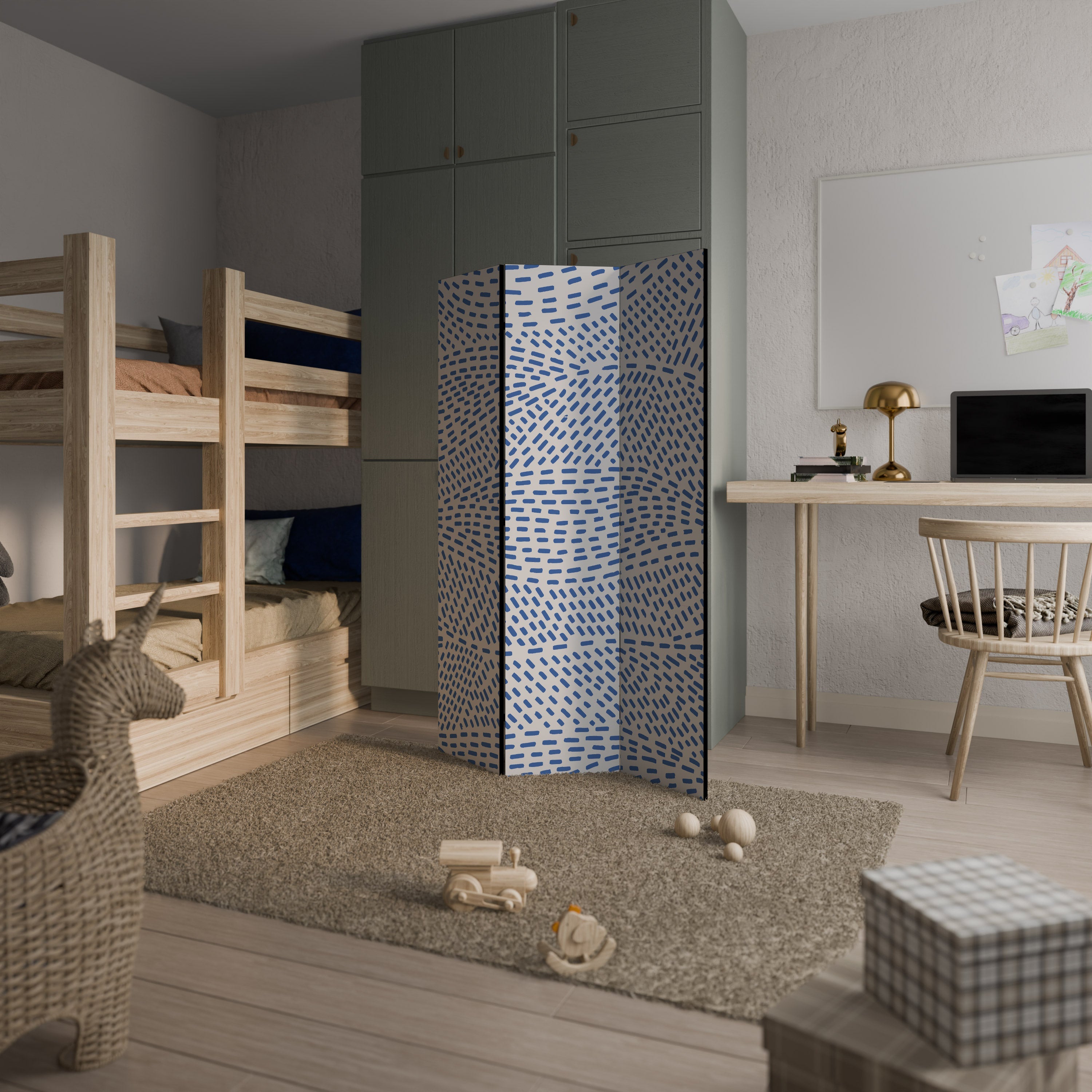 HEAVENLY SHREDS Decorative 3-Panel Room Divider