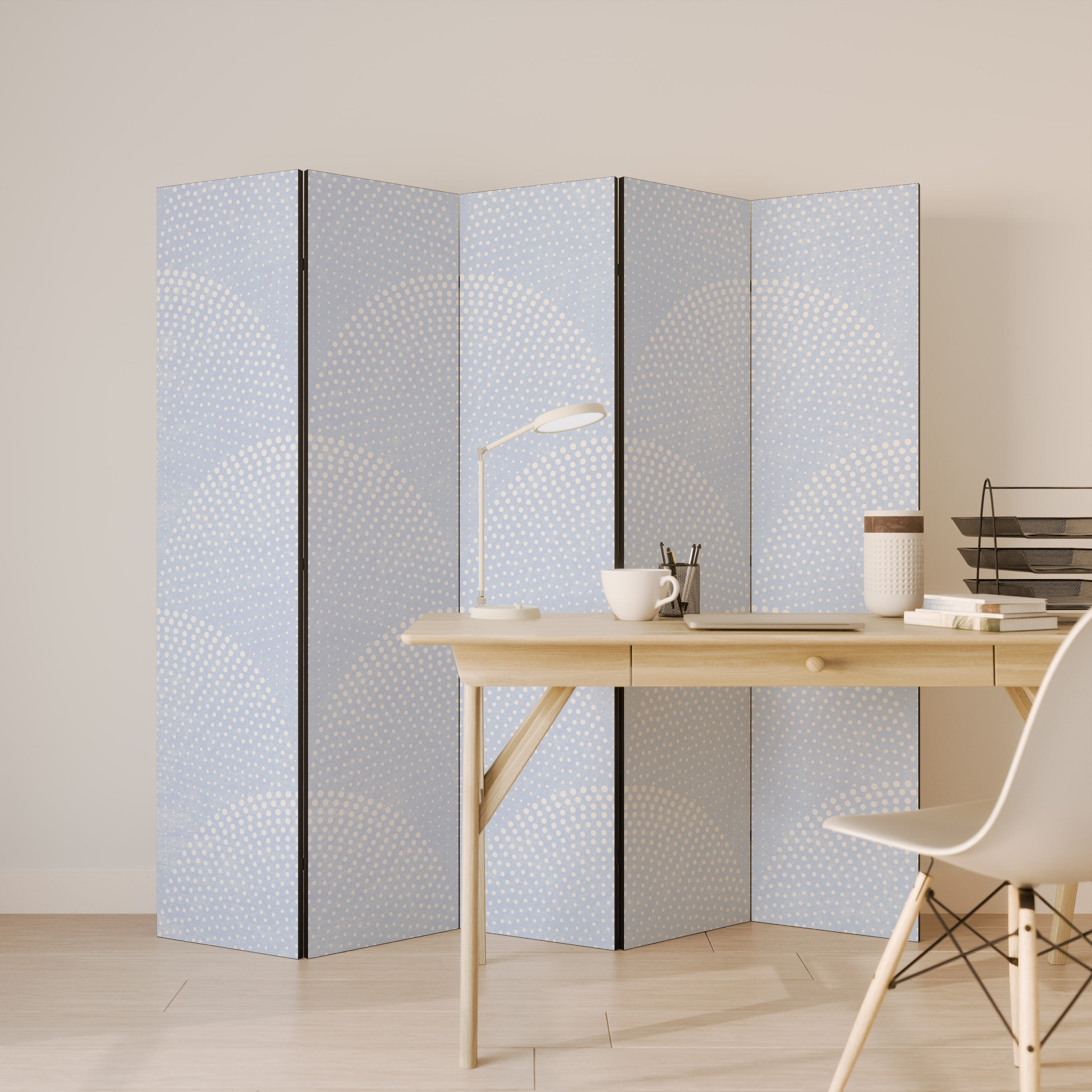 HARMONIOUS CURVES DISPLAY 5-Panel Room Divider