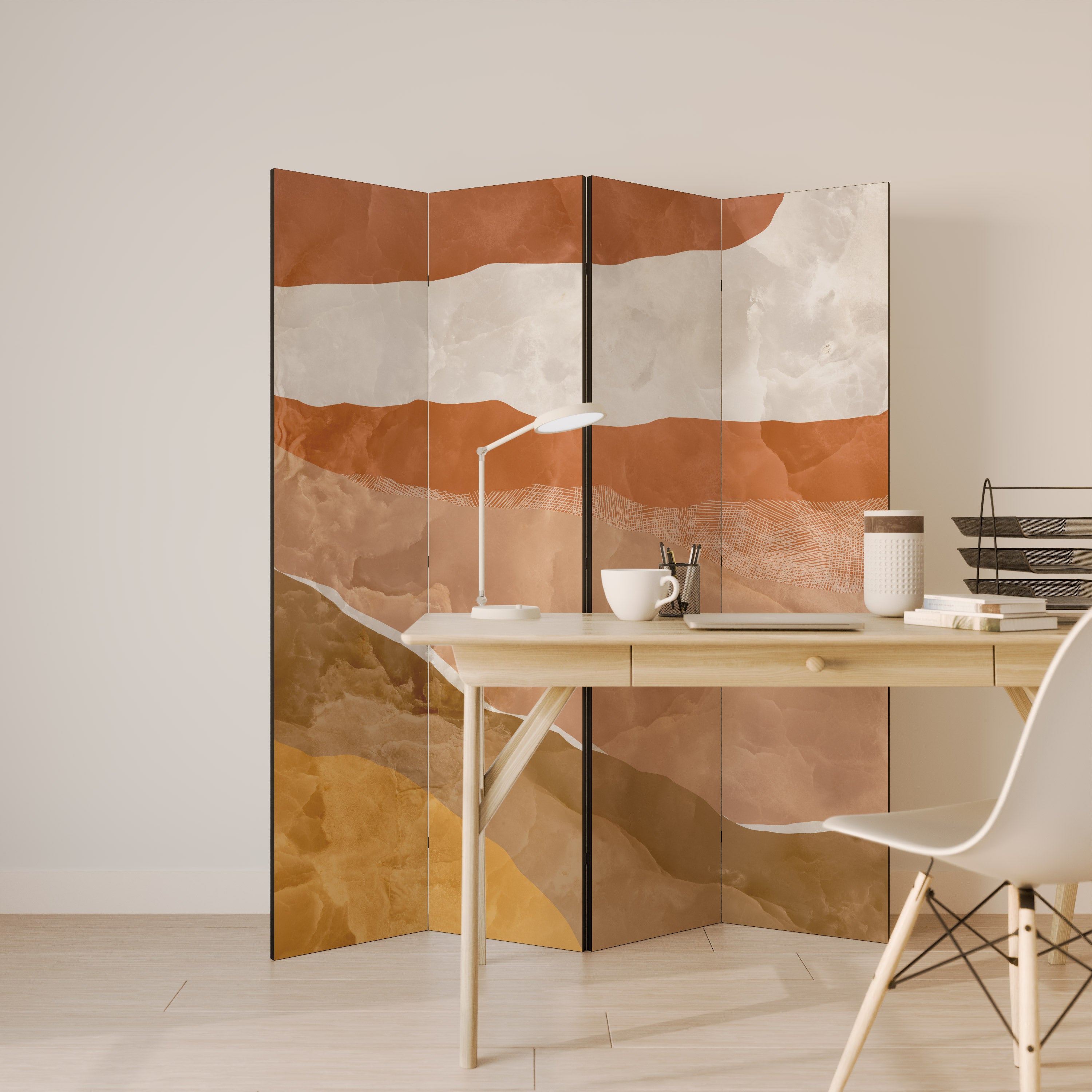 SANDHILLS SPLENDOUR 4-Panel Room Divider