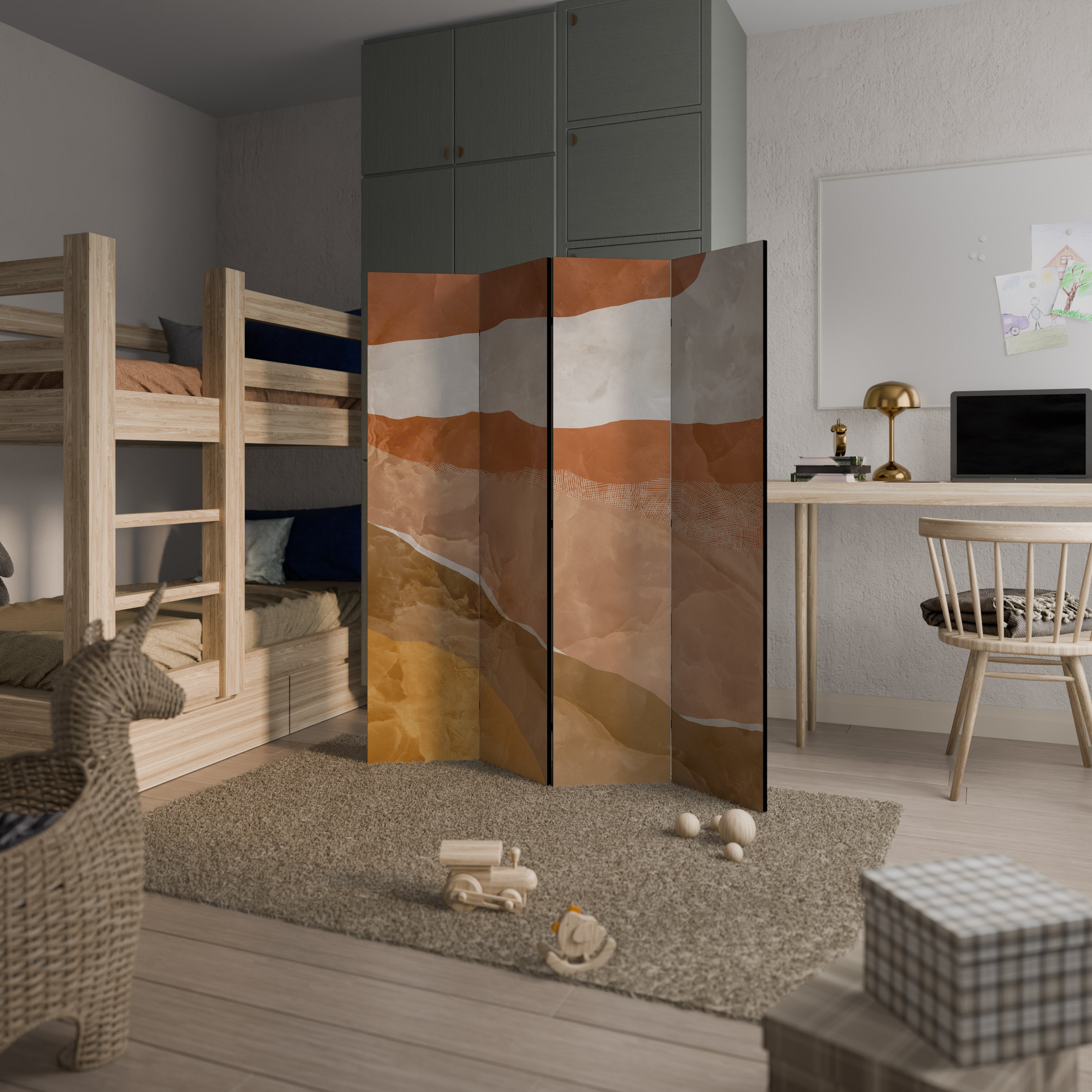 SANDHILLS SPLENDOUR 4-Panel Room Divider