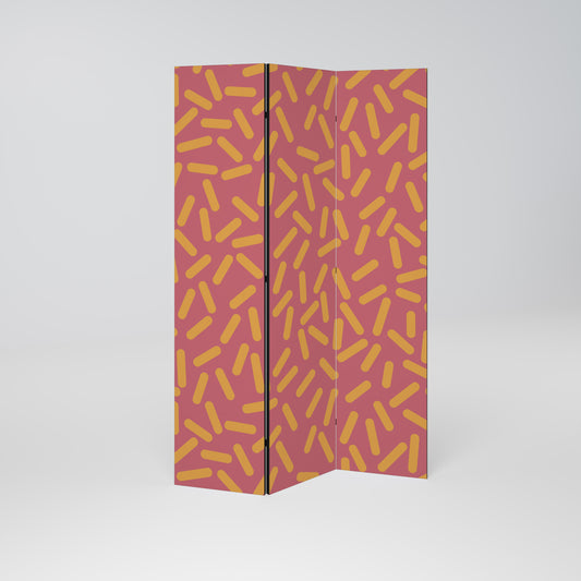 RADIANT STRIPE SYMPHONY 3-Panel Room Divider