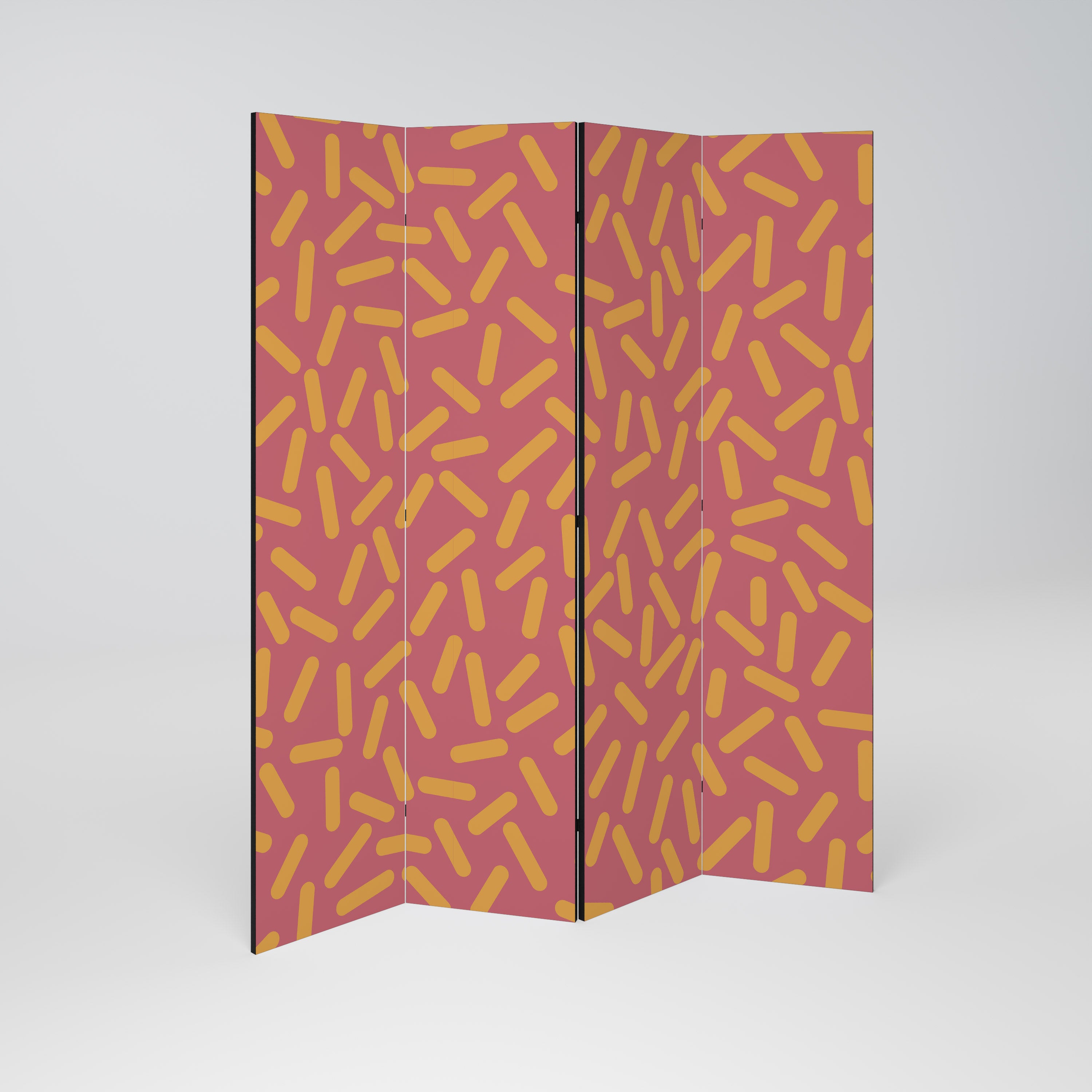 RADIANT STRIPE SYMPHONY 4-Panel Room Divider
