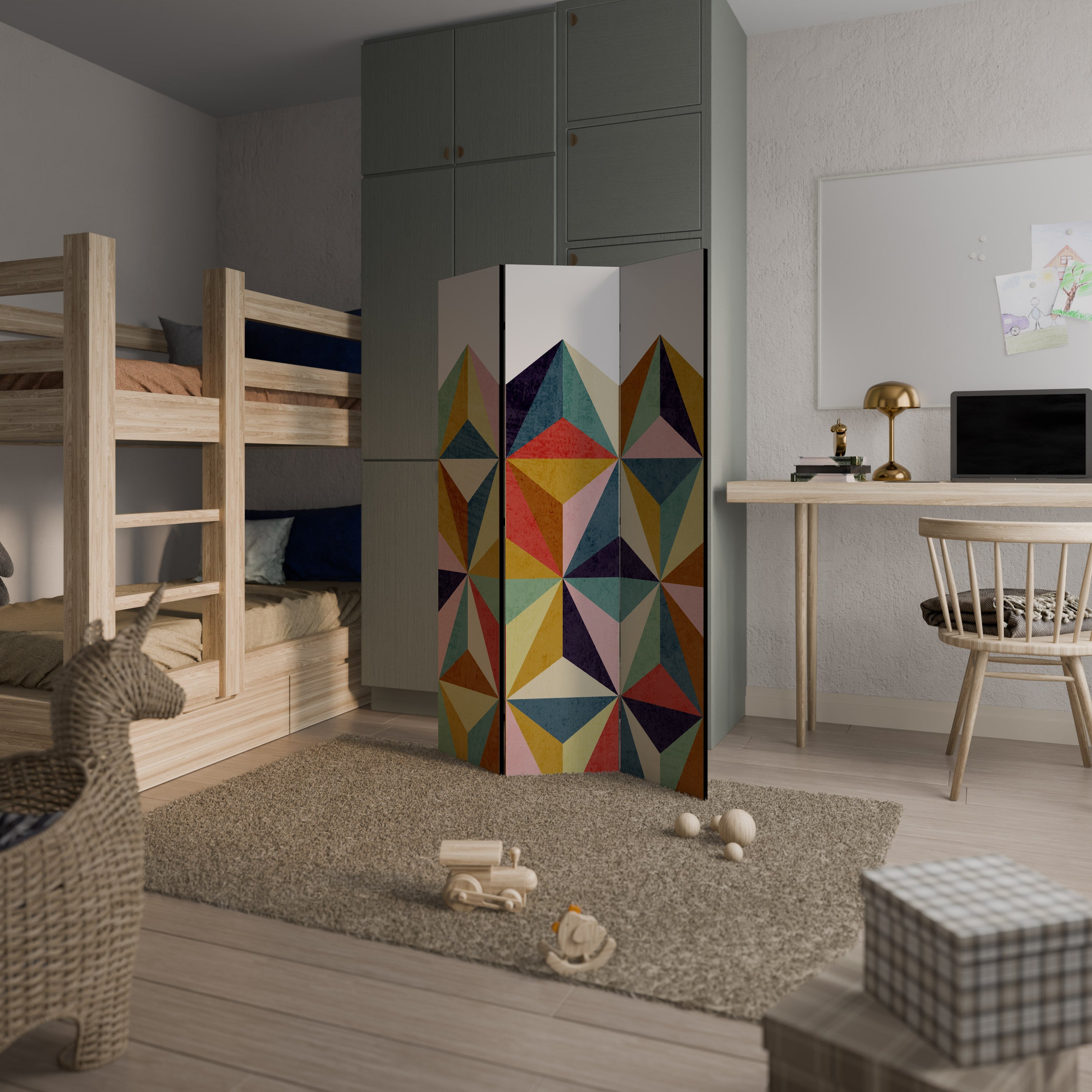 TESSELATE TREASURES Decorative 3-Panel Room Divider