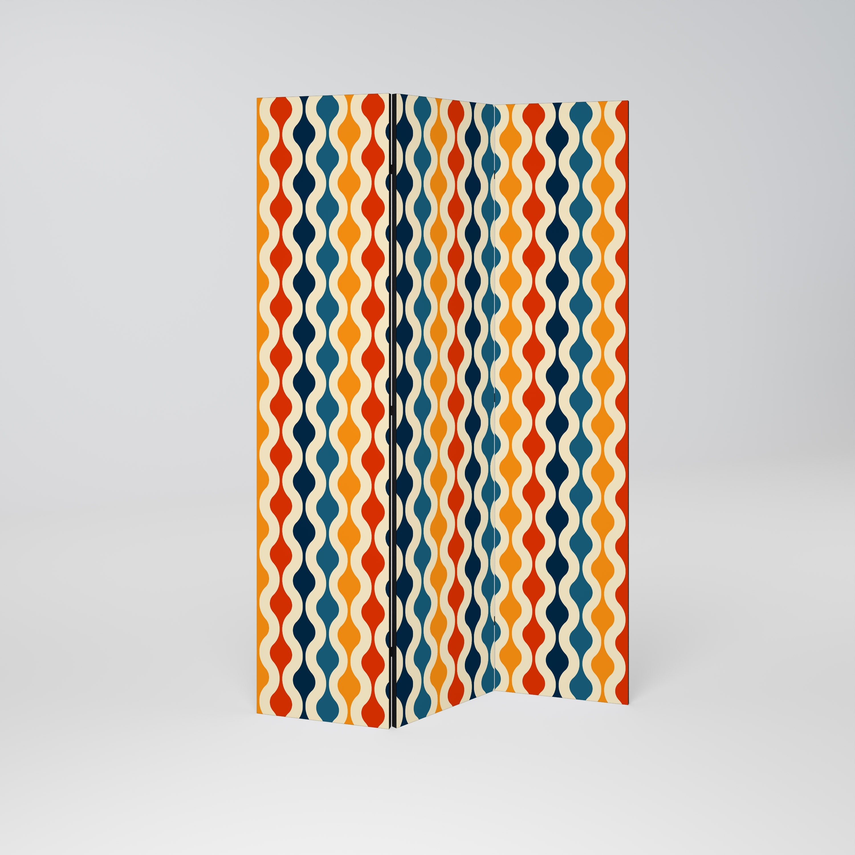 COLORFUL NOSTALGIA Decorative 3-Panel Room Divider