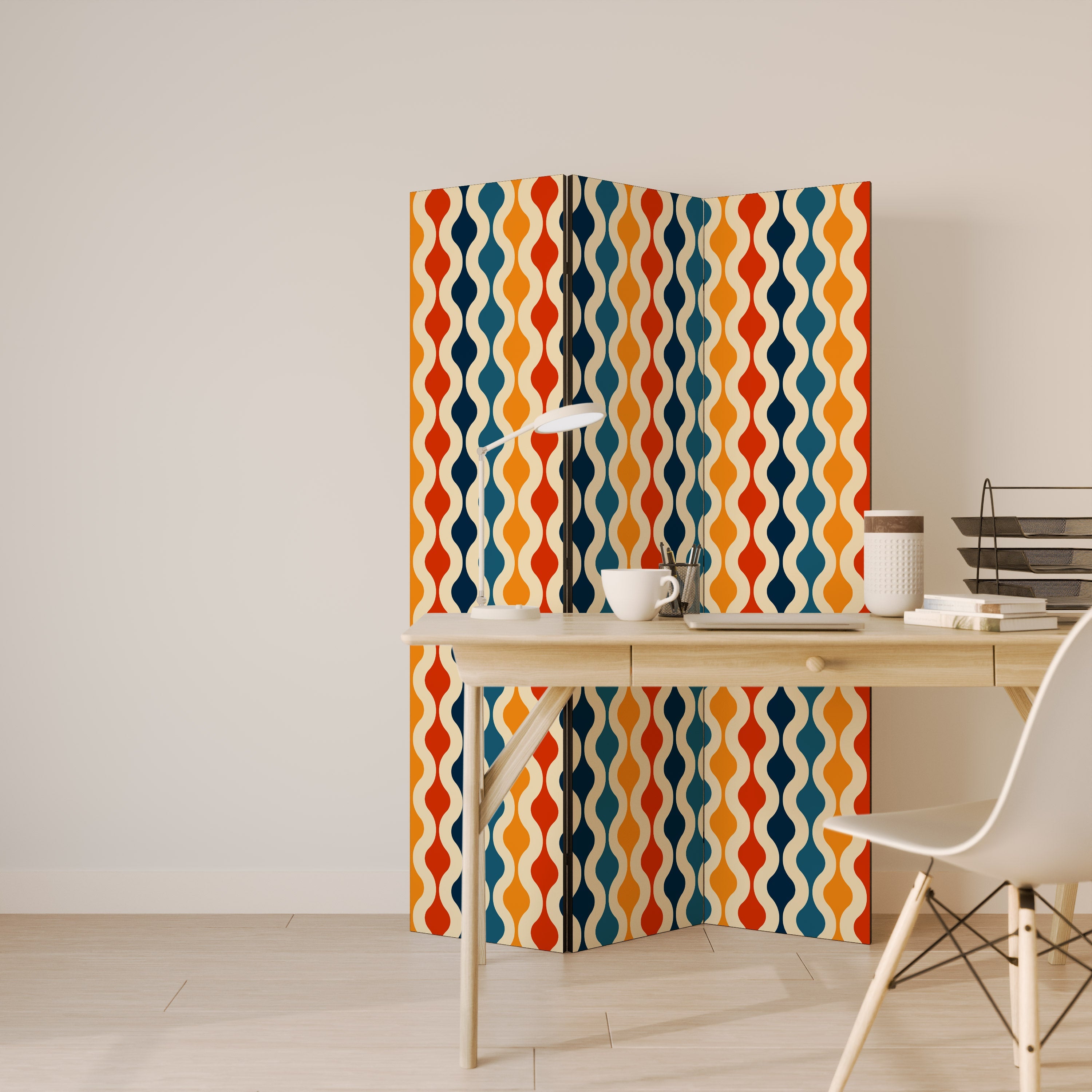 COLORFUL NOSTALGIA Decorative 3-Panel Room Divider