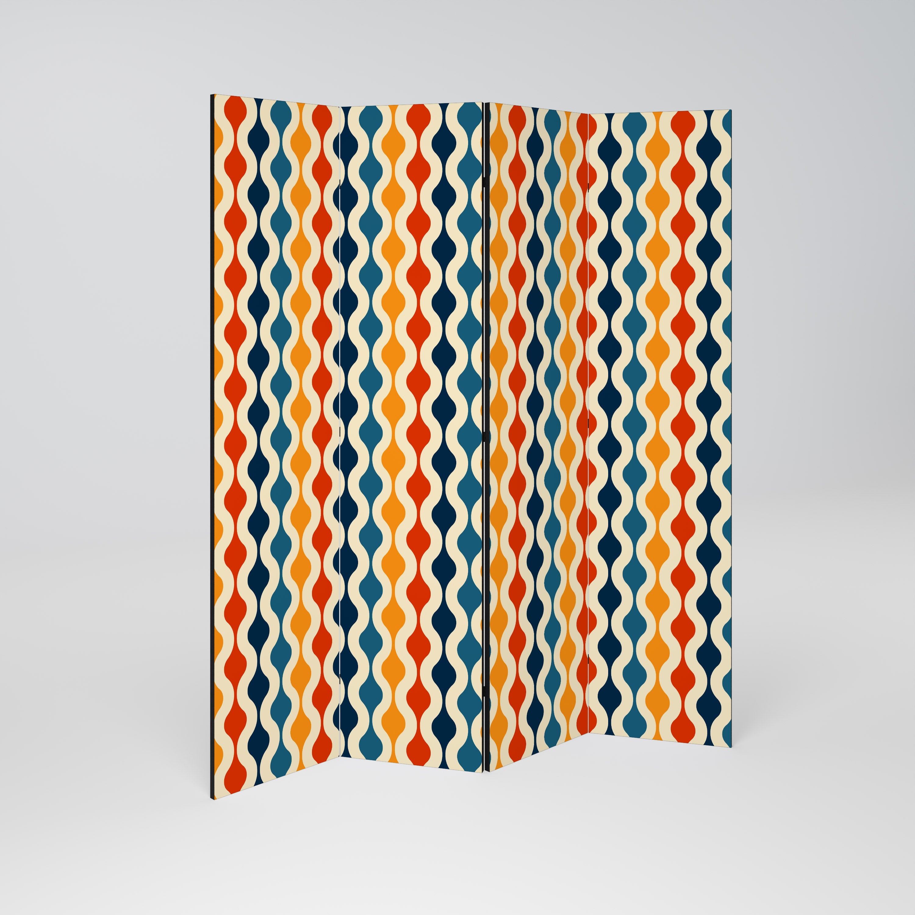 COLORFUL NOSTALGIA 4-Panel Room Divider