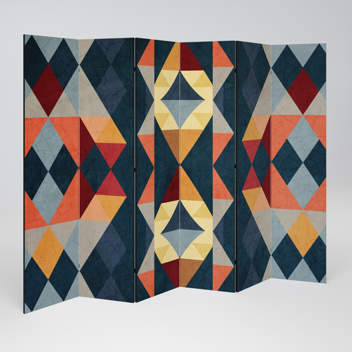 CRACKED ILLUSION 6-Panel Room Divider