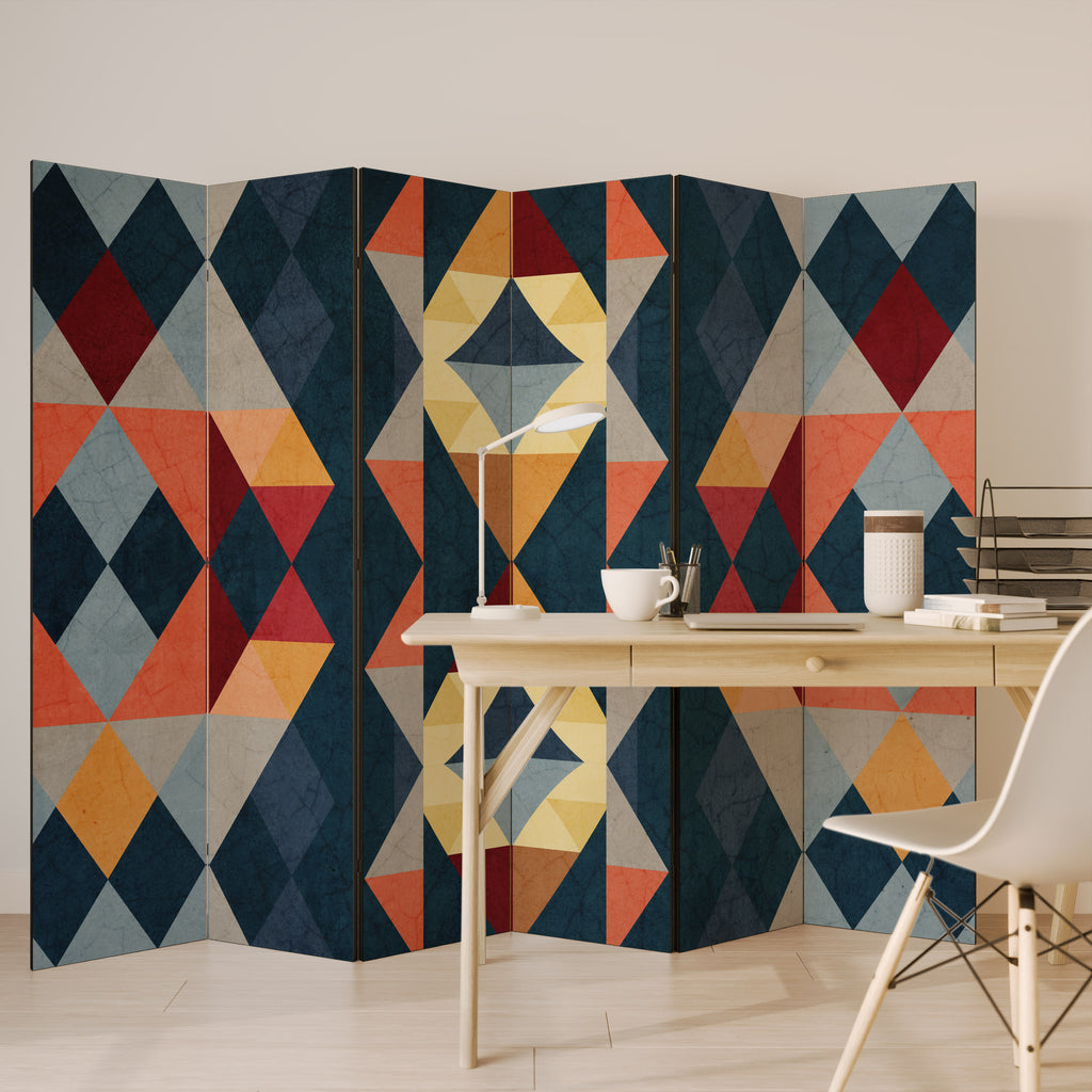 CRACKED ILLUSION 6-Panel Room Divider