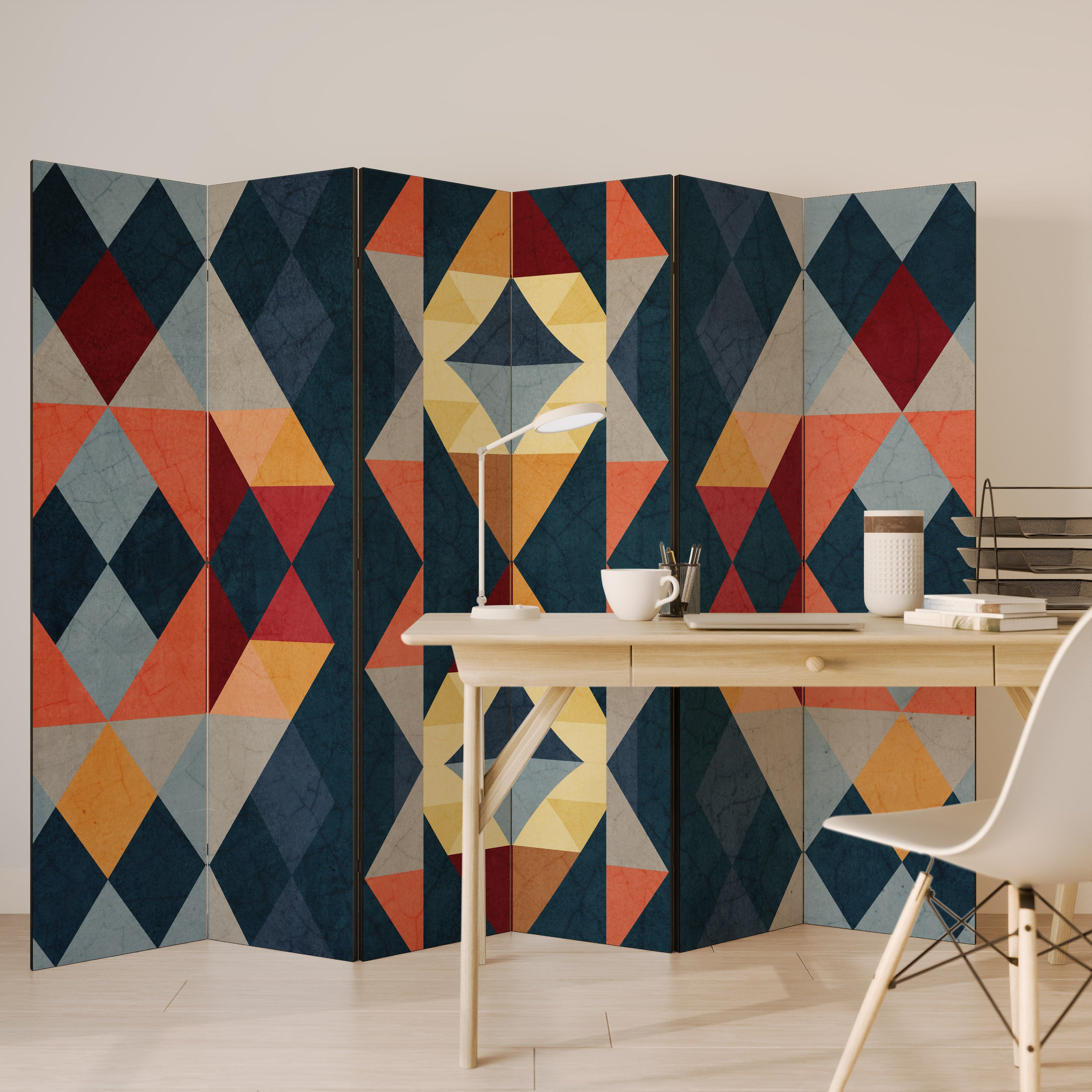 CRACKED ILLUSION 6-Panel Room Divider