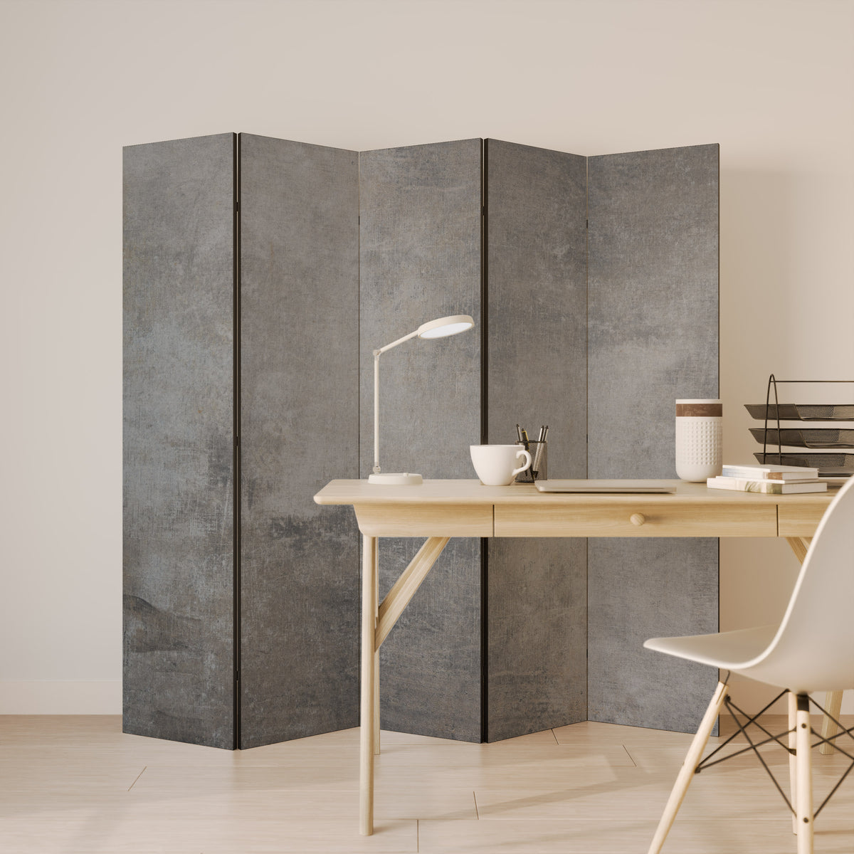 CONCRETE WALL Παραβάν με 5 πάνελ