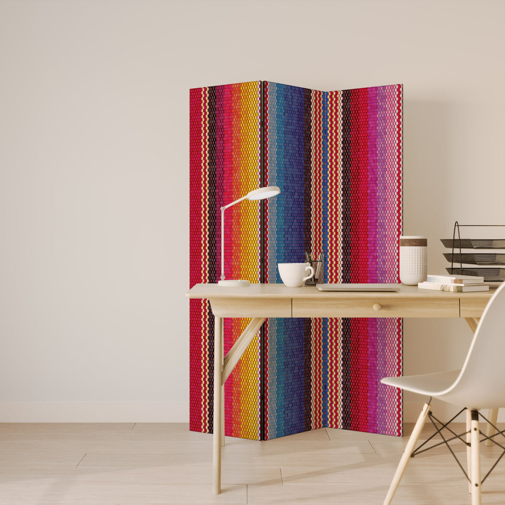 ETHNIC MEXICAN Decorative 3-Panel Room Divider
