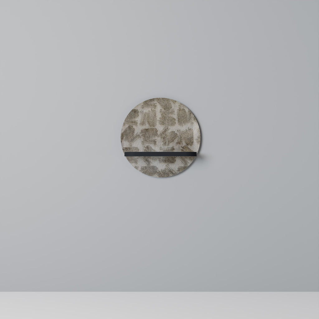 SLIGHTLY BLURRED Round Art Shelf In Black Finish
