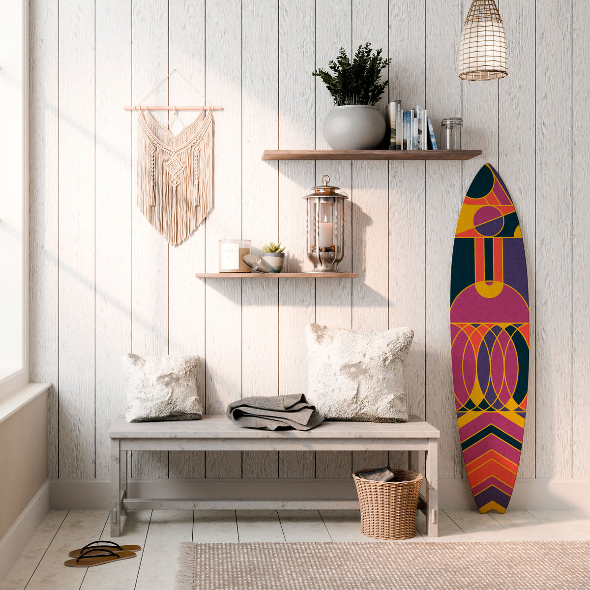 ELECTRIC PATTERNS Surfboard Decorative Panel