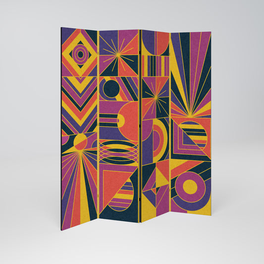 ELECTRIC PATTERNS Παραβάν με 4 πάνελ