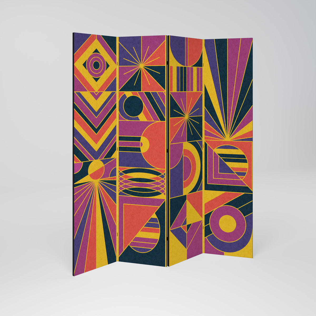 ELECTRIC PATTERNS 4-Panel Room Divider