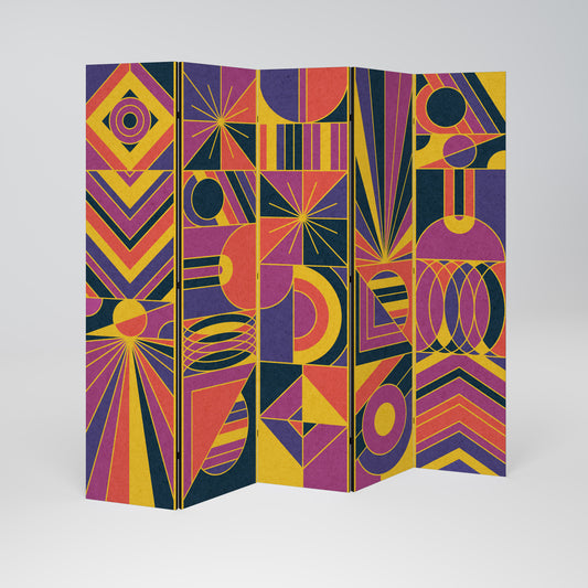 ELECTRIC PATTERNS Παραβάν με 5 πάνελ