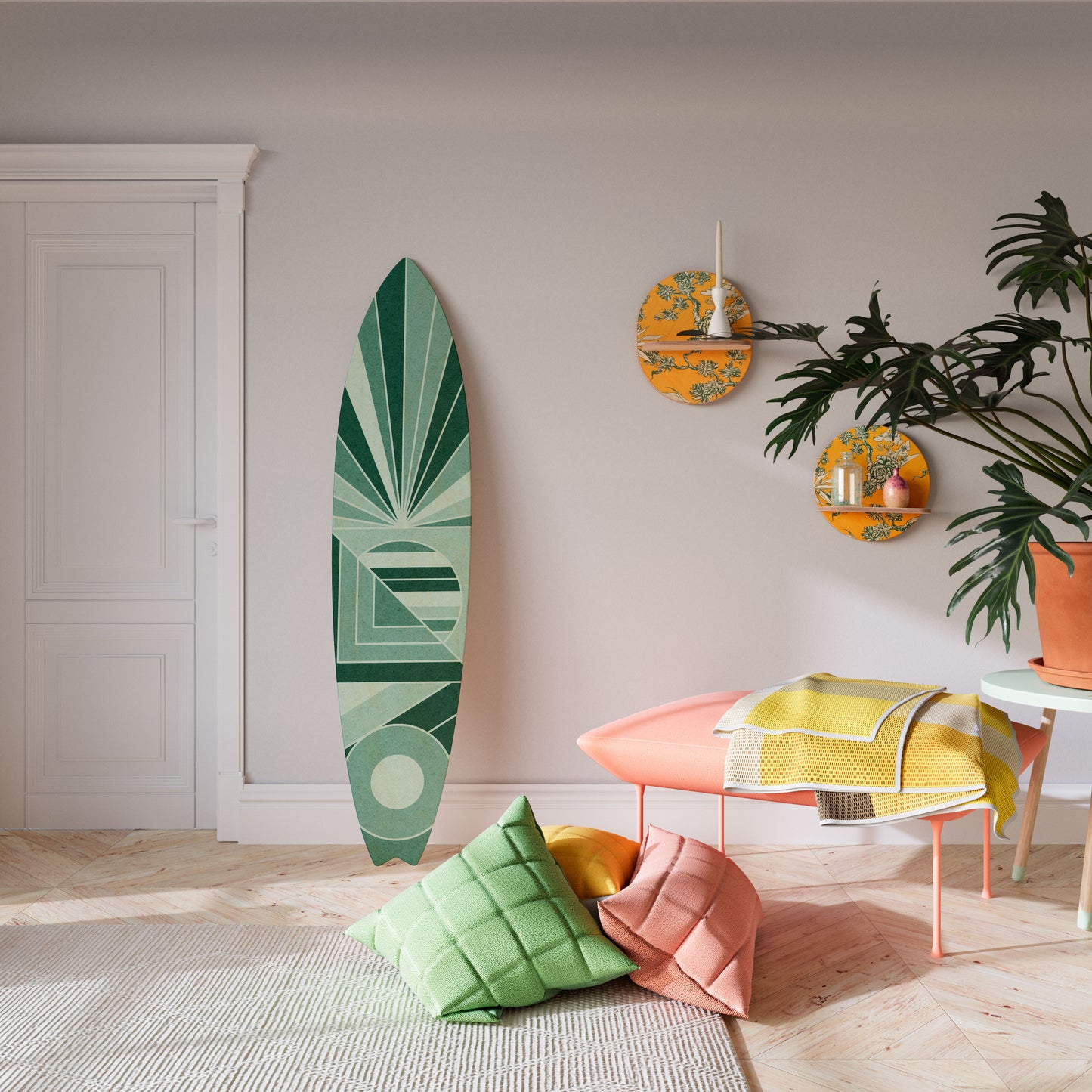 RHYTMIC GRID Surfboard Decorative Panel