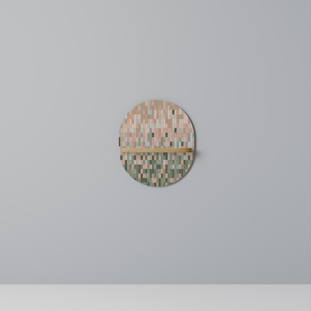 BUILDING THE FUTURE Oval Art Shelf In Oak Effect