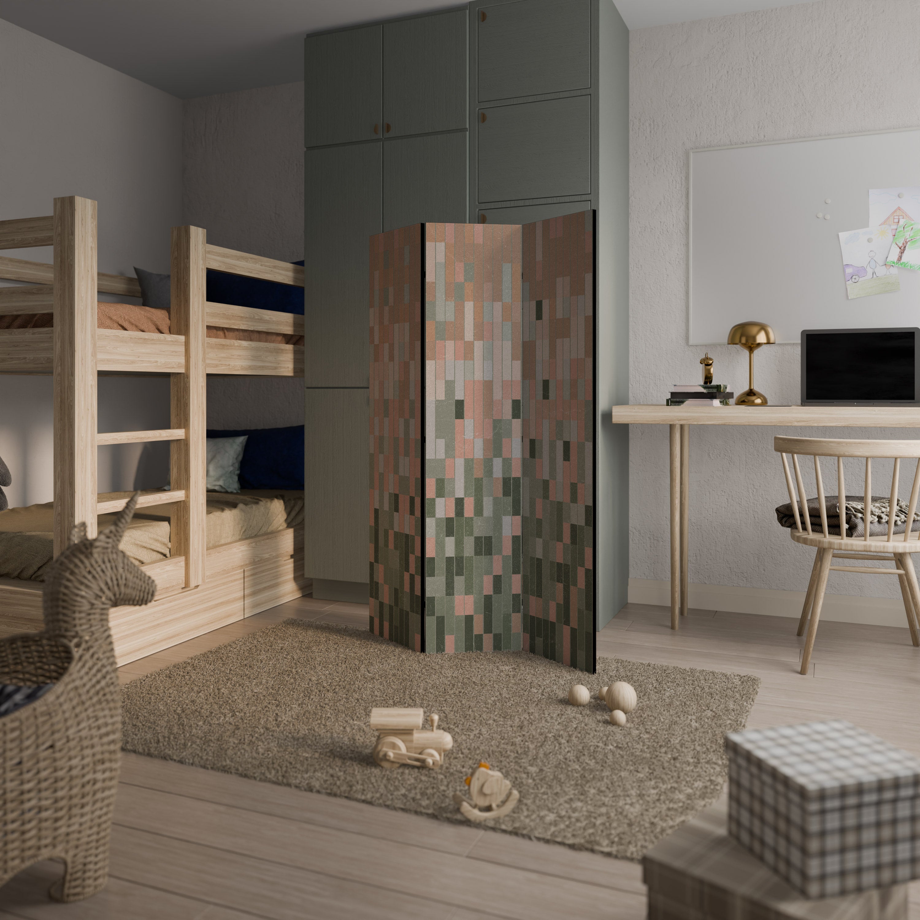 BUILDING THE FUTURE 3-Panel Room Divider