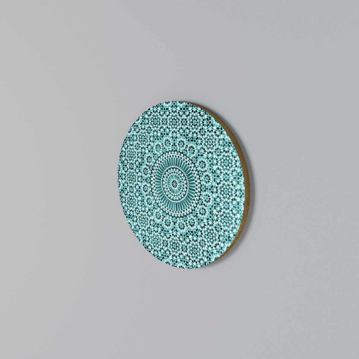 MOROCCAN TURQUOISE Στρογγυλός πίνακας ζωγραφικής