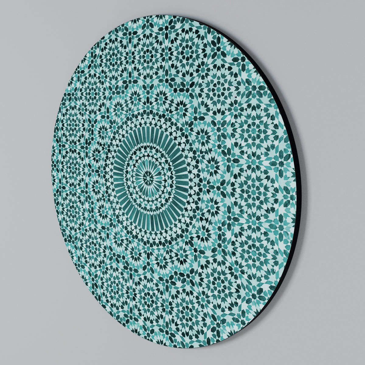 MOROCCAN TURQUOISE Στρογγυλός πίνακας ζωγραφικής