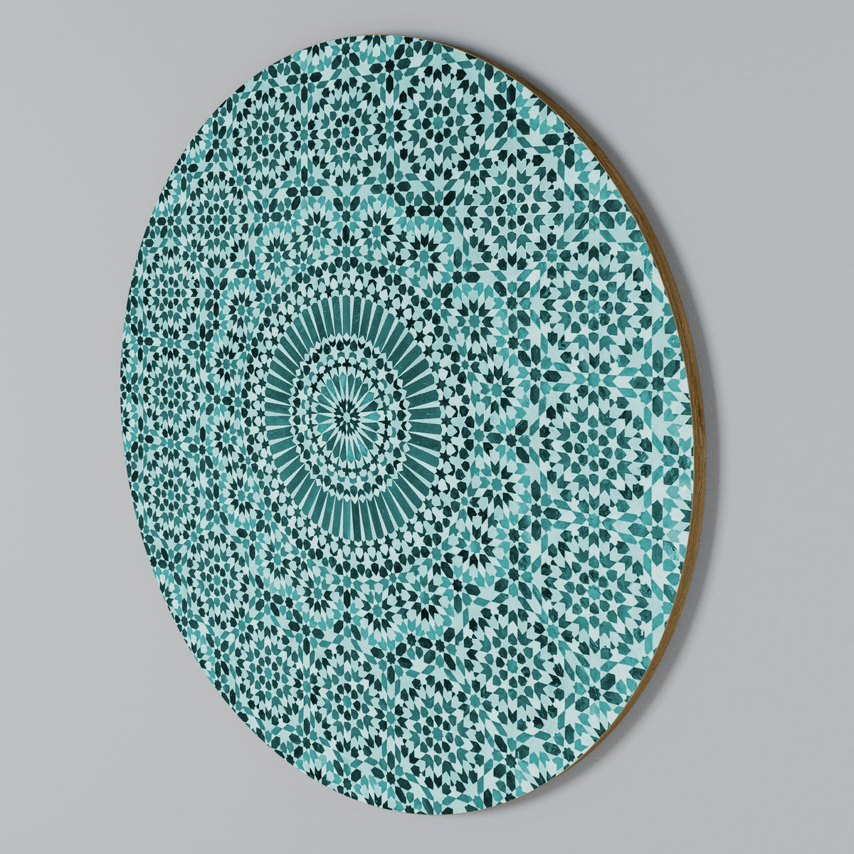 MOROCCAN TURQUOISE Στρογγυλός πίνακας ζωγραφικής